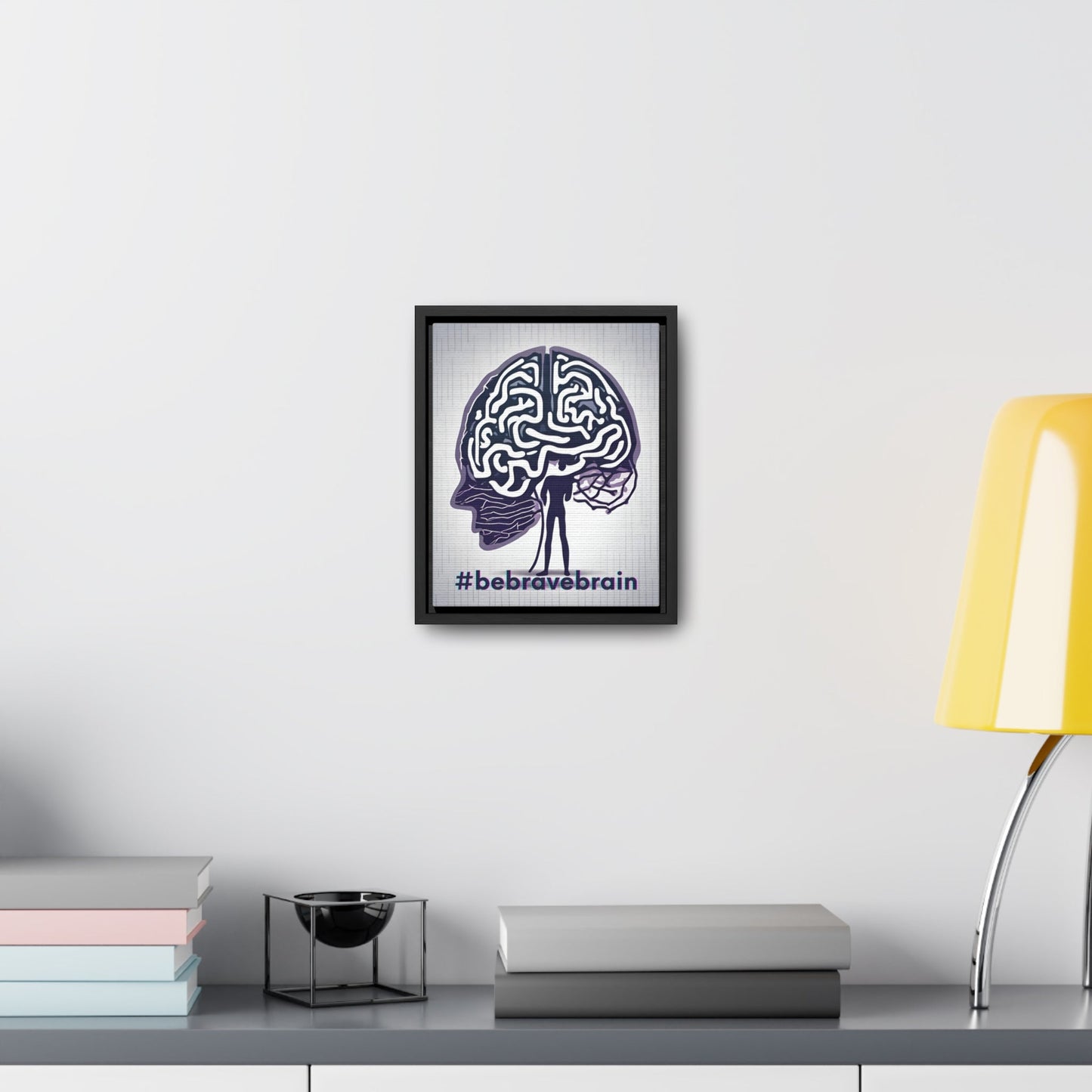 Be Brave Brain Gallery Canvas Wraps, Vertical Frame - Canvas - Epileptic Al’s Shop
