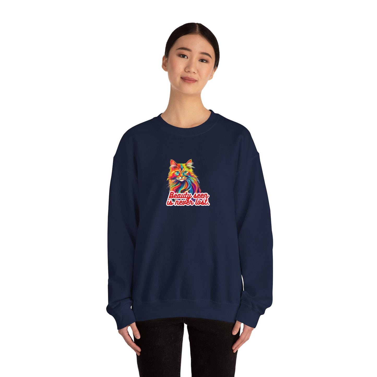Beauty Seen Unisex Heavy Blend™ Crewneck Sweatshirt - Sweatshirt - Epileptic Al’s Shop