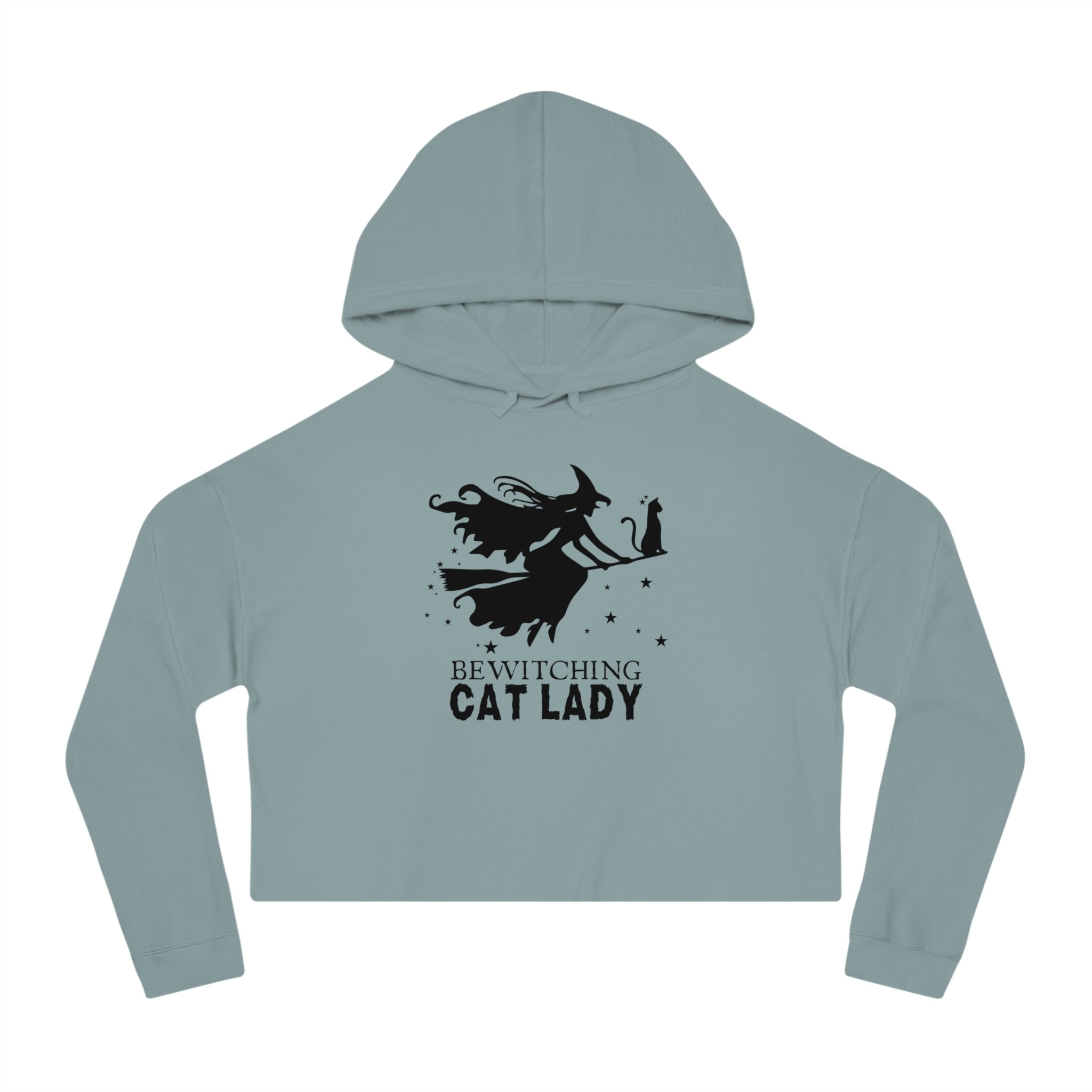 Bewitching Cat Lady Cropped Hooded Sweatshirt - Hoodie - EpiAl's Shop