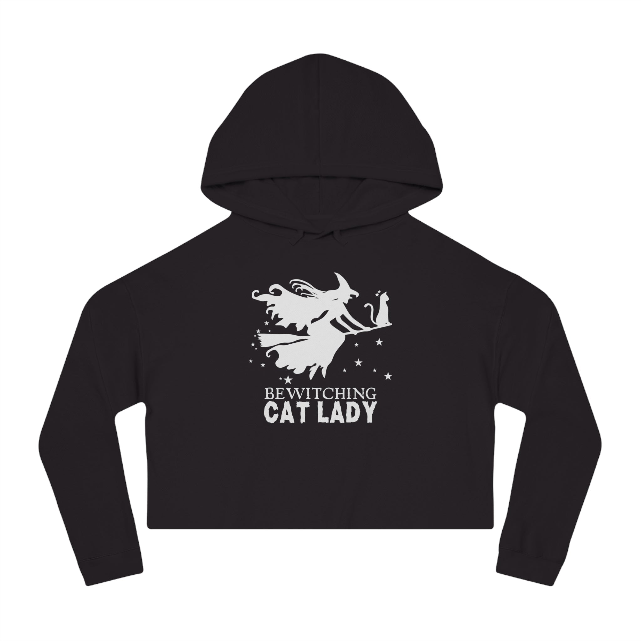 Bewitching Cat Lady Cropped Hooded Sweatshirt - Hoodie - EpiAl's Shop