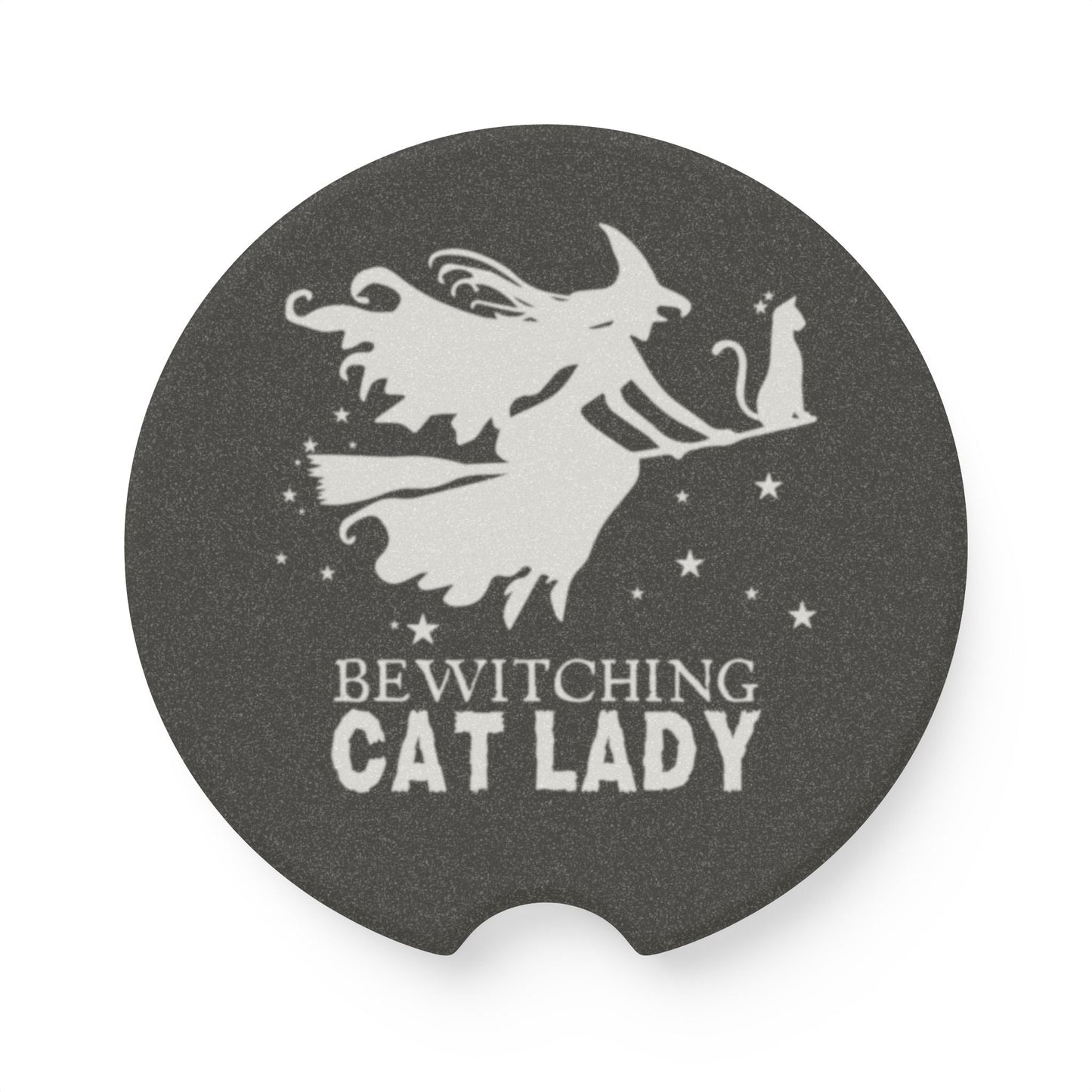 Bewitching Cat Lady Soapstone Car Coaster - Home Decor - EpiAl's Shop