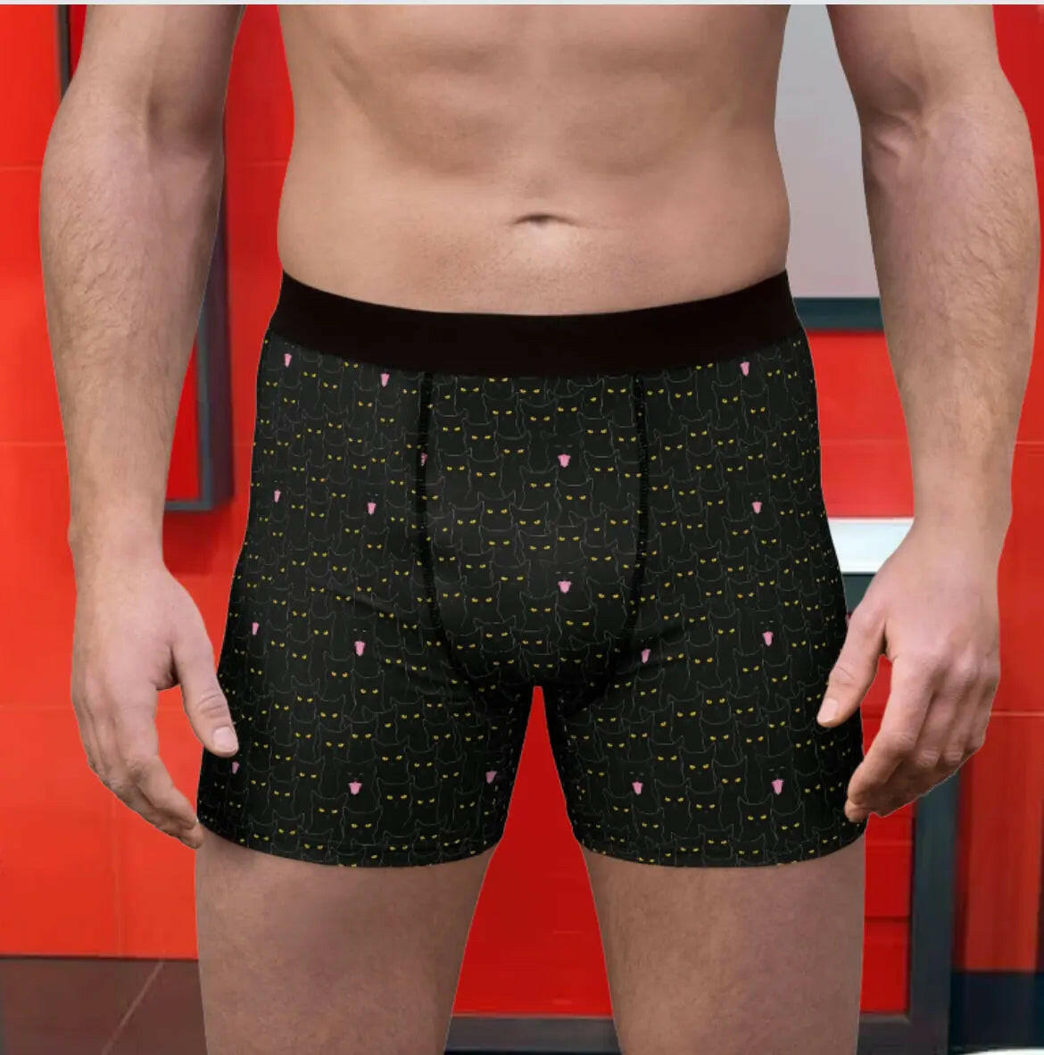 Black Cat Men's Boxer Briefs - Clothing - Epileptic Al’s Shop