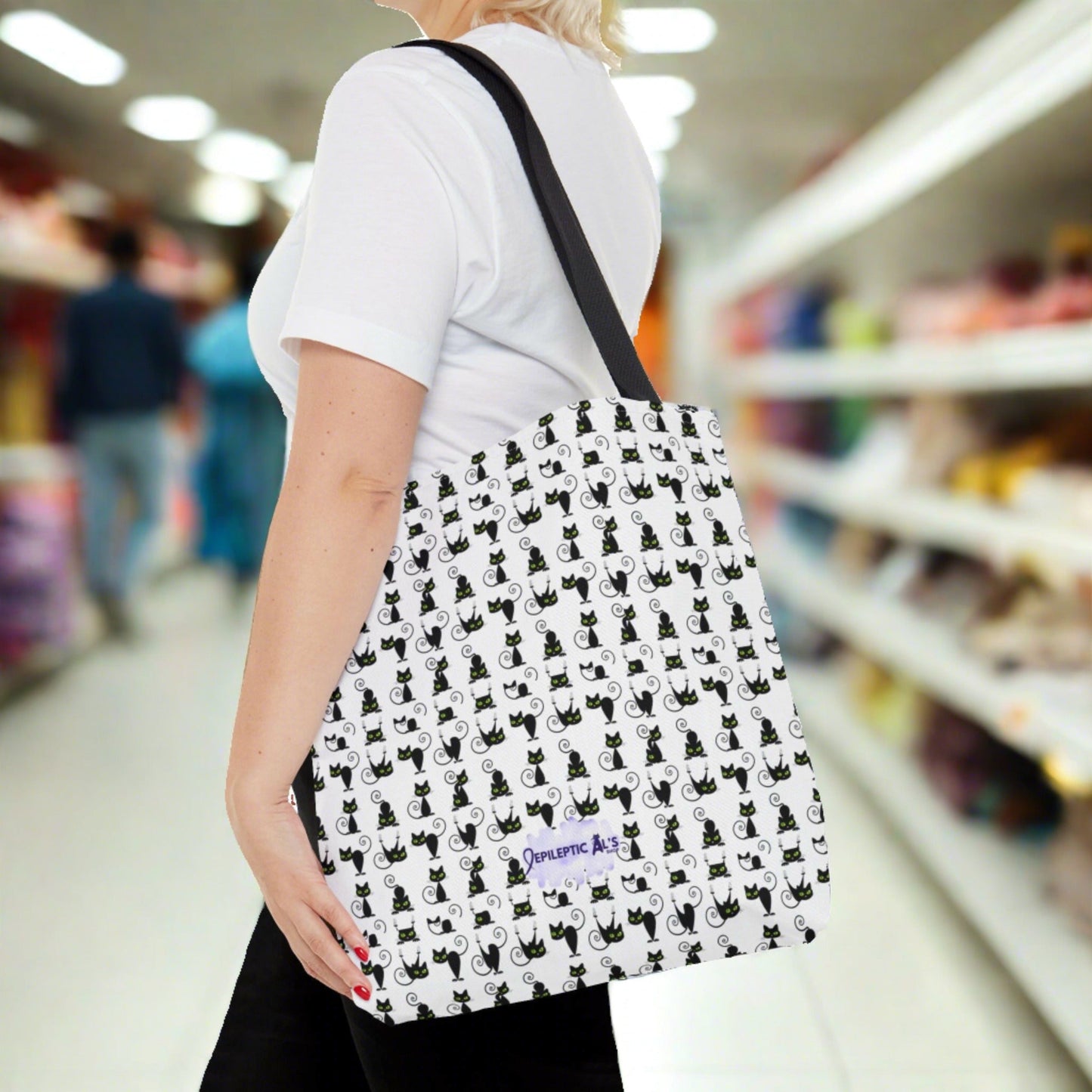 Black Kitties Tote Bag - Bags - Epileptic Al’s Shop