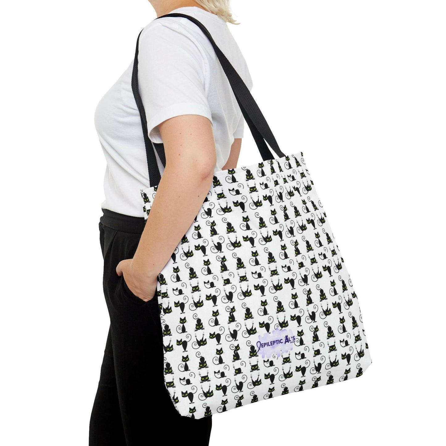 Black Kitties Tote Bag - Bags - Epileptic Al’s Shop