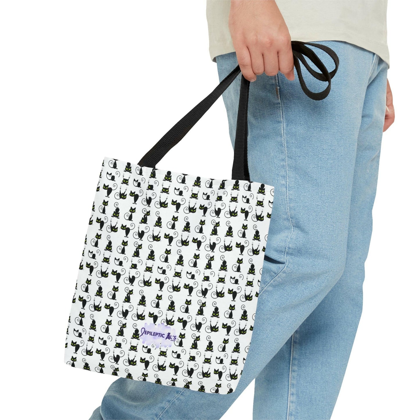 Black Kitties Tote Bag - Bags - Epileptic Al’s Shop