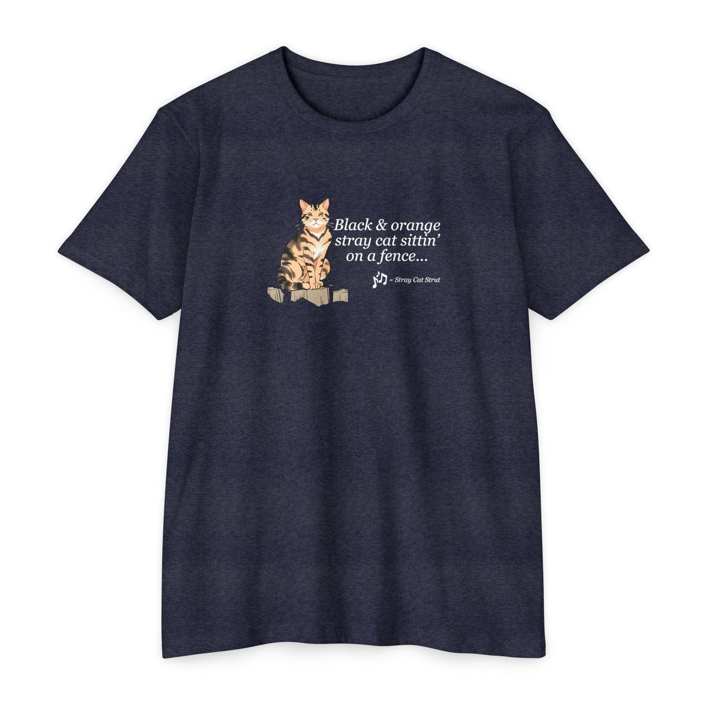Black & Orange Stray Cat Unisex CVC Jersey T - shirt - T - Shirt - Epileptic Al’s Shop