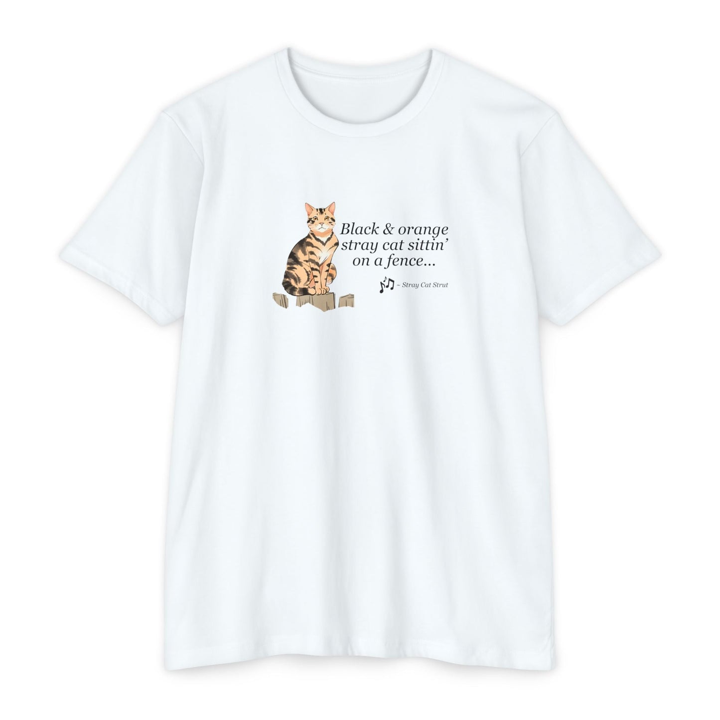 Black & Orange Stray Cat Unisex CVC Jersey T - shirt - T - Shirt - Epileptic Al’s Shop
