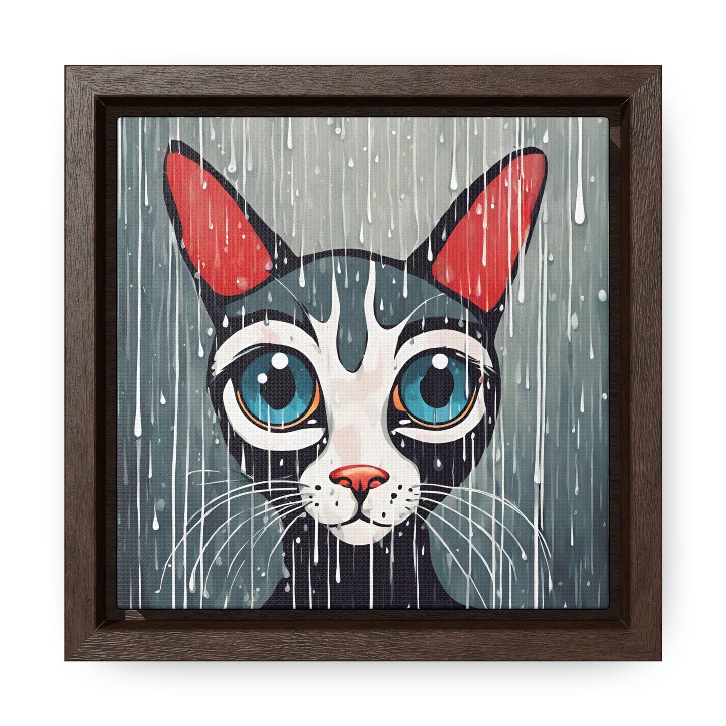 Blue Eyed Cat Gallery Canvas Wraps, Square Frame - Canvas - Epileptic Al’s Shop