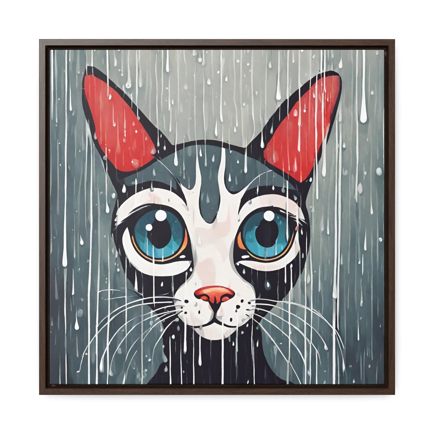 Blue Eyed Cat Gallery Canvas Wraps, Square Frame - Canvas - Epileptic Al’s Shop