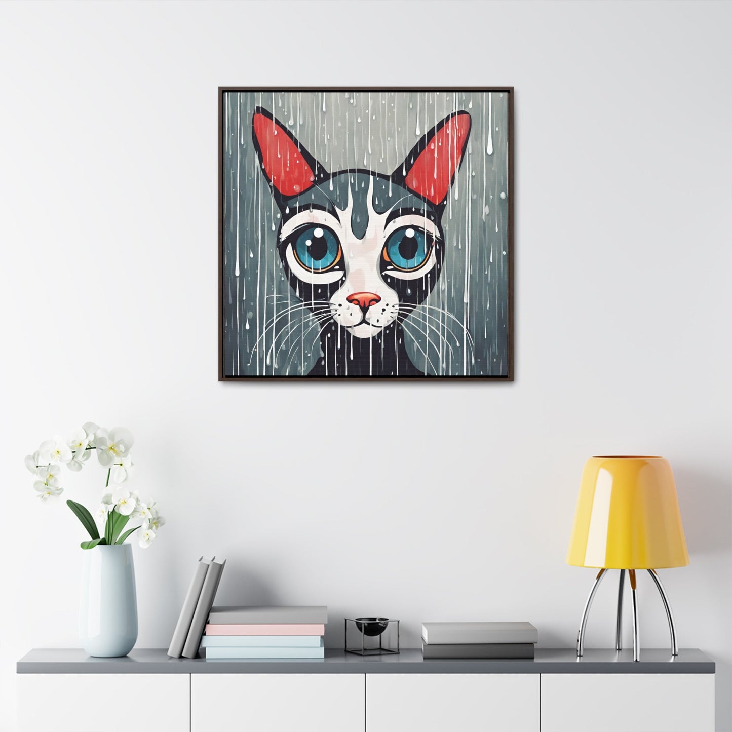 Blue Eyed Cat Gallery Canvas Wraps, Square Frame - Canvas - Epileptic Al’s Shop