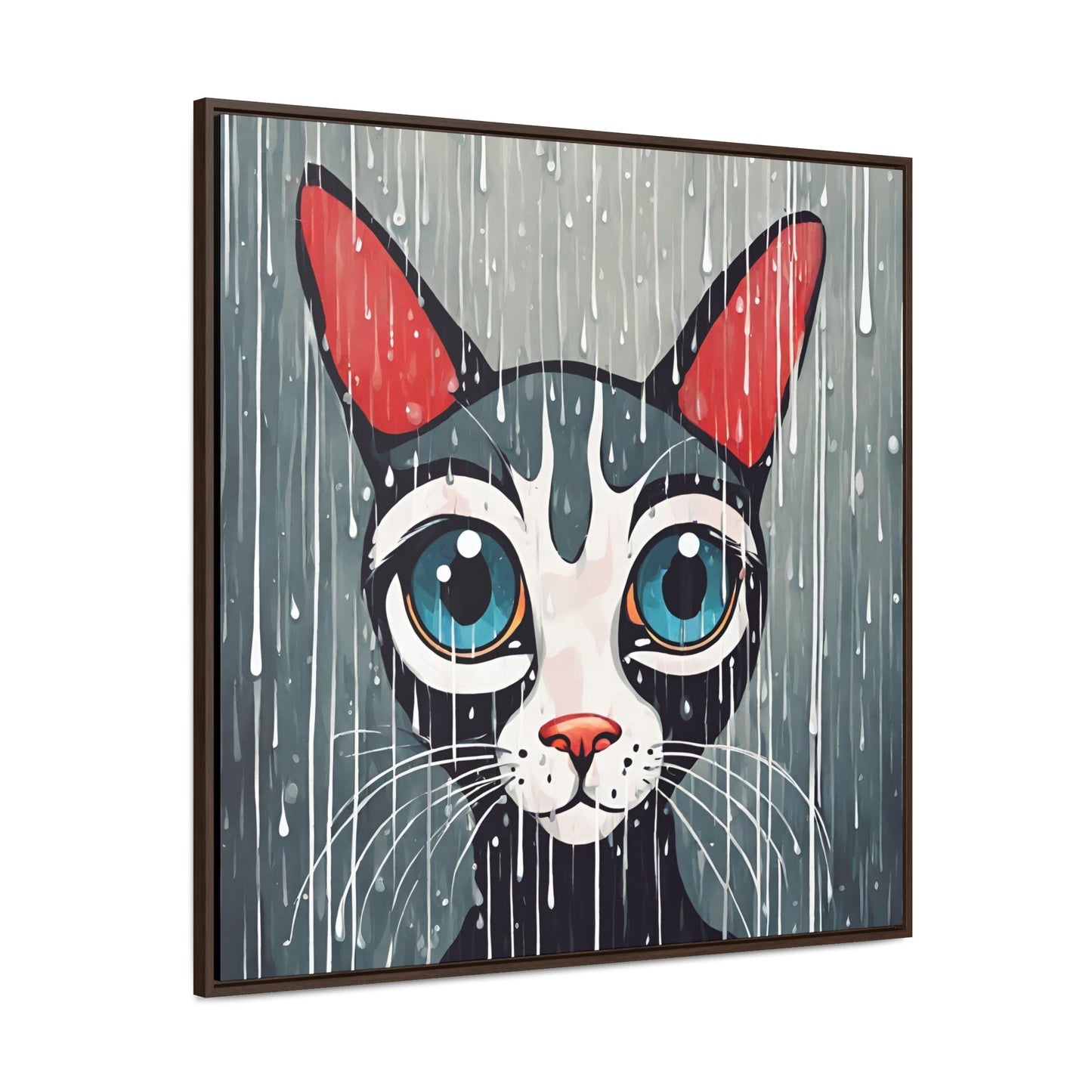 Blue Eyed Cat Gallery Canvas Wraps, Square Frame - Epileptic Al’s Shop
