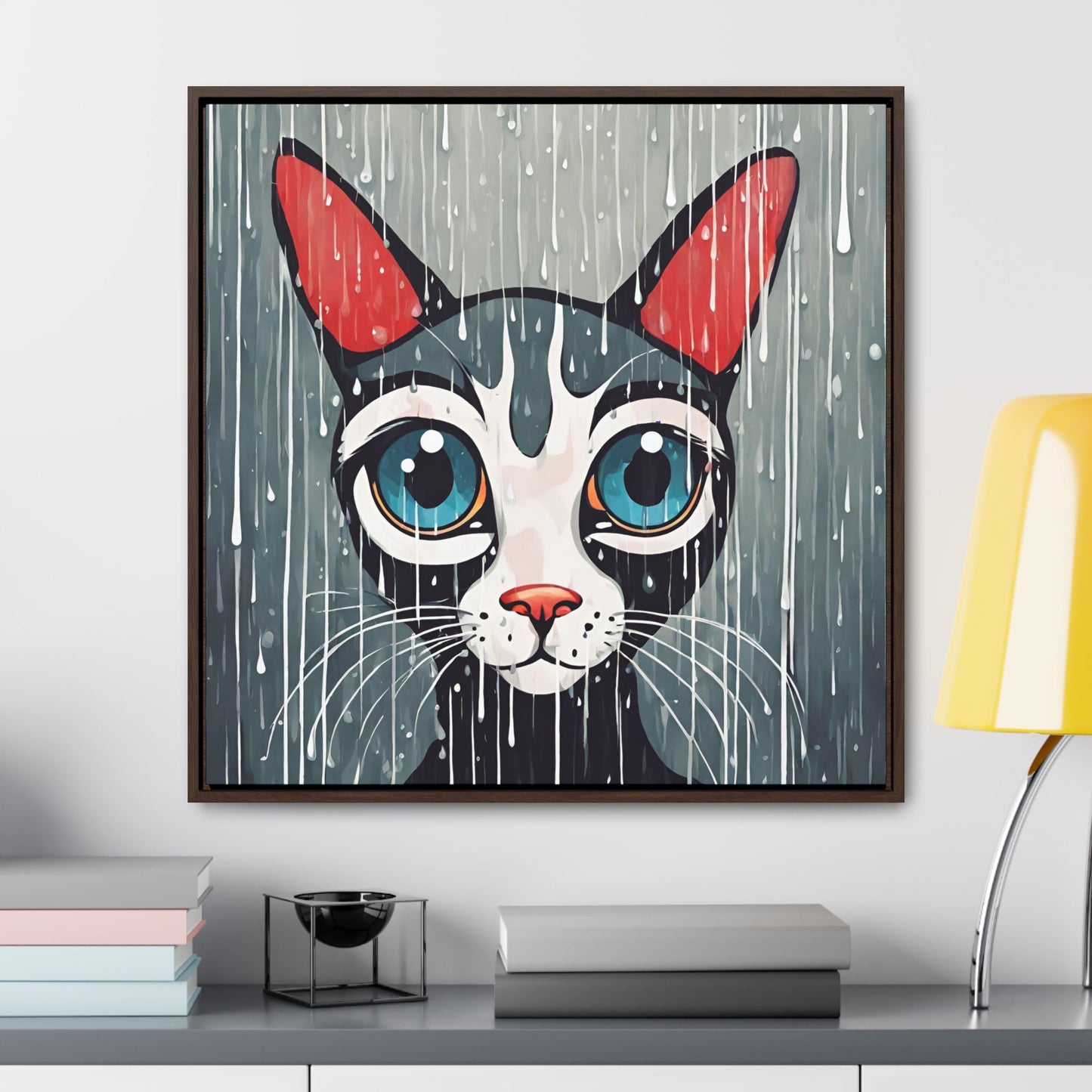 Blue Eyed Cat Gallery Canvas Wraps, Square Frame - Canvas - Epileptic Al’s Shop