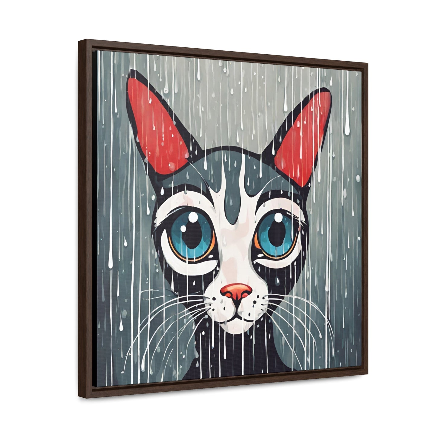 Blue Eyed Cat Gallery Canvas Wraps, Square Frame - Epileptic Al’s Shop