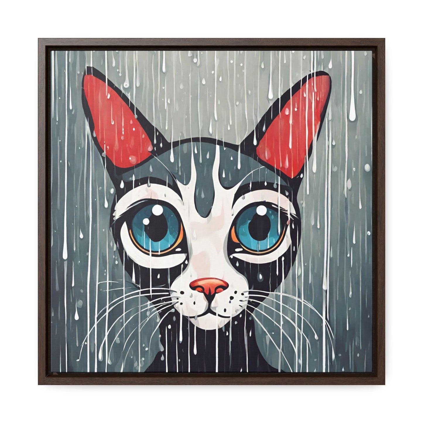 Blue Eyed Cat Gallery Canvas Wraps, Square Frame - Canvas - Epileptic Al’s Shop