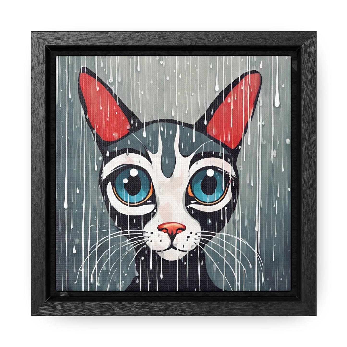 Blue Eyed Cat Gallery Canvas Wraps, Square Frame - Canvas - Epileptic Al’s Shop