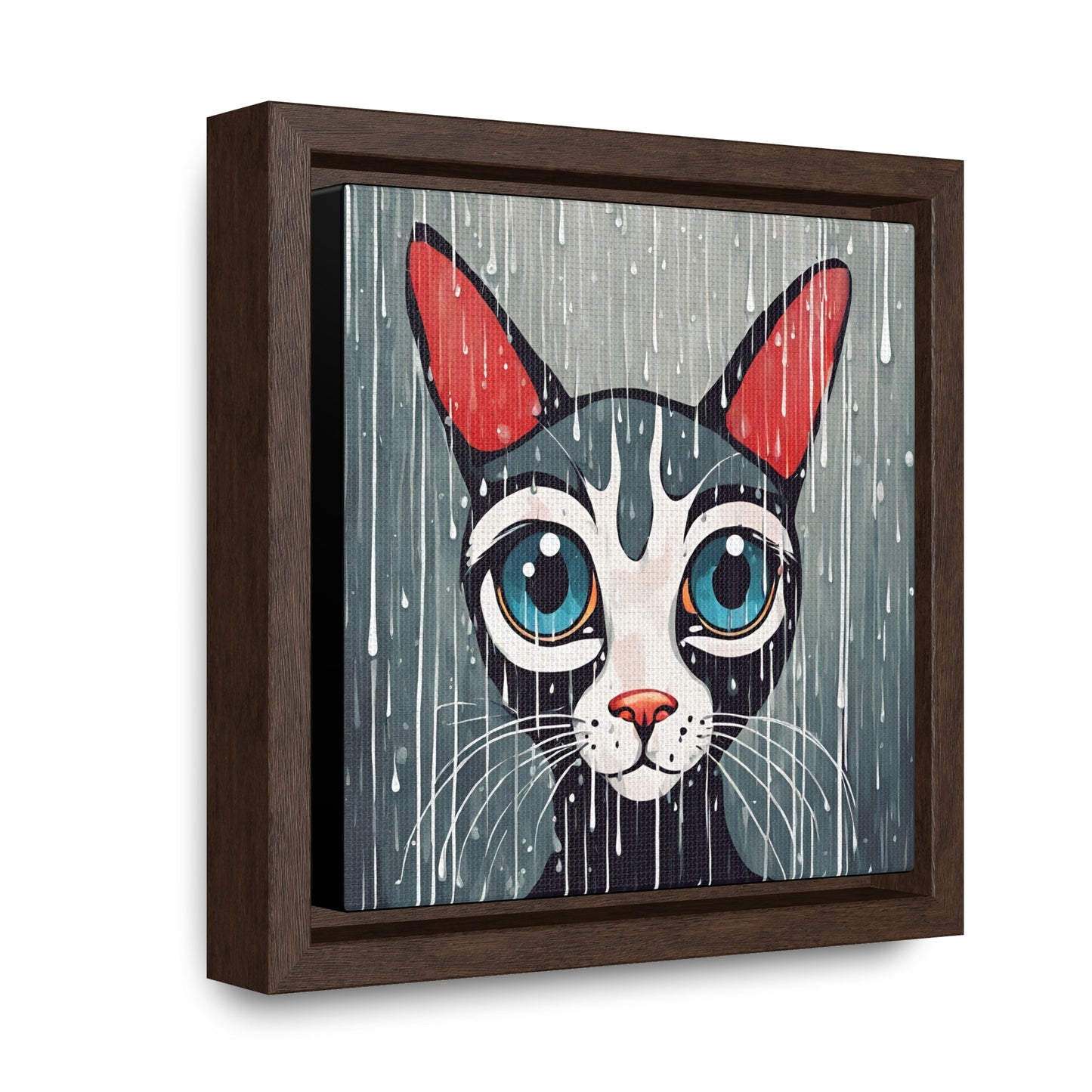 Blue Eyed Cat Gallery Canvas Wraps, Square Frame - Canvas - Epileptic Al’s Shop