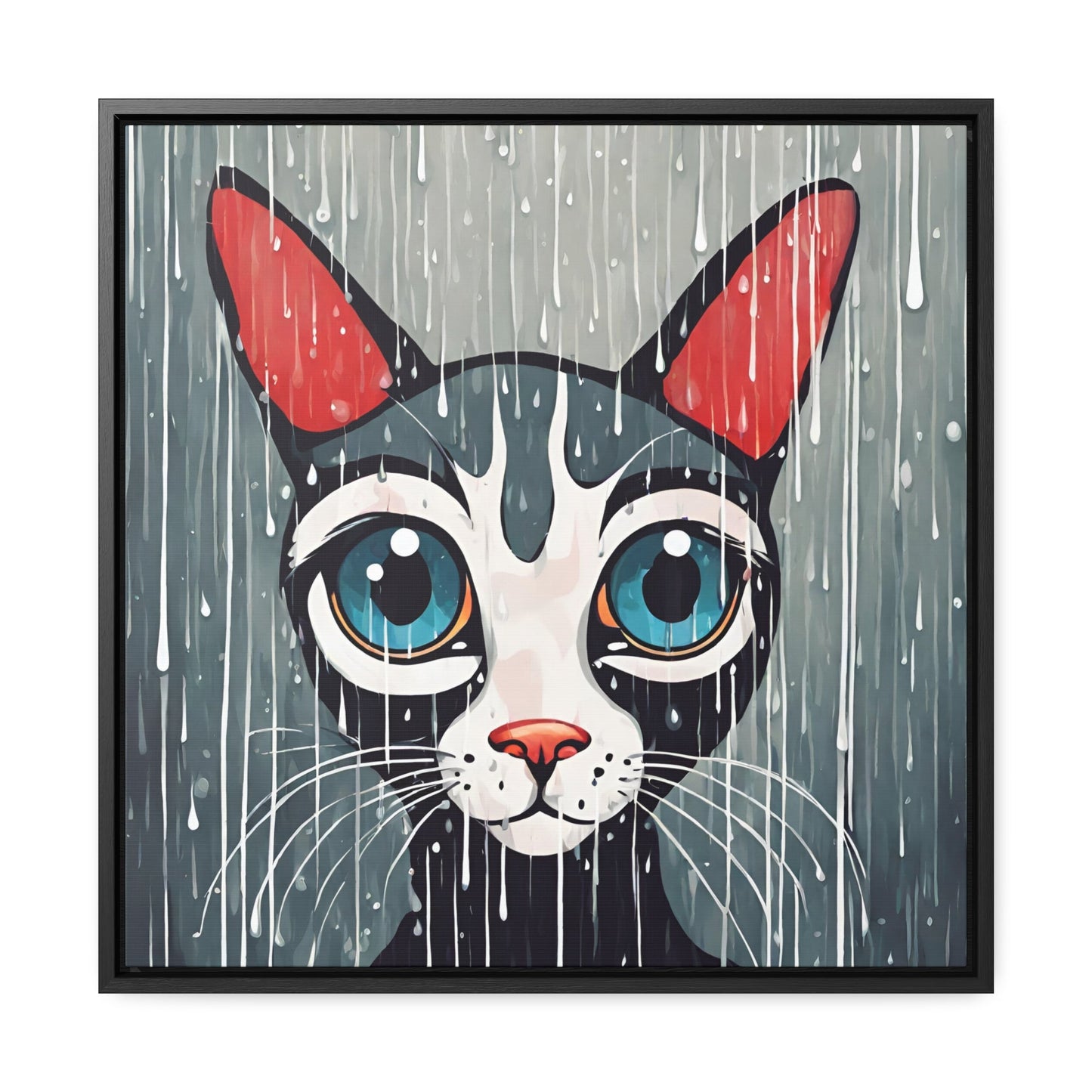 Blue Eyed Cat Gallery Canvas Wraps, Square Frame - Canvas - Epileptic Al’s Shop