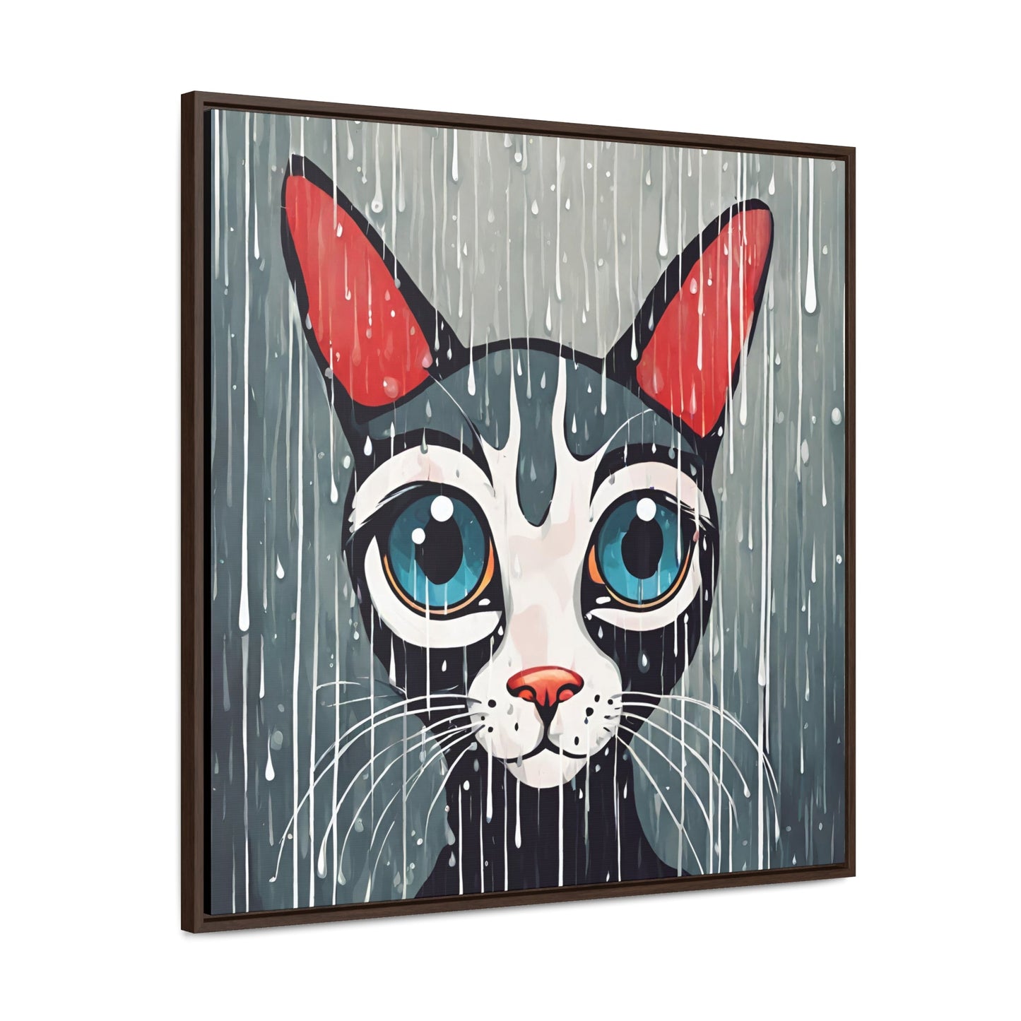 Blue Eyed Cat Gallery Canvas Wraps, Square Frame - Epileptic Al’s Shop