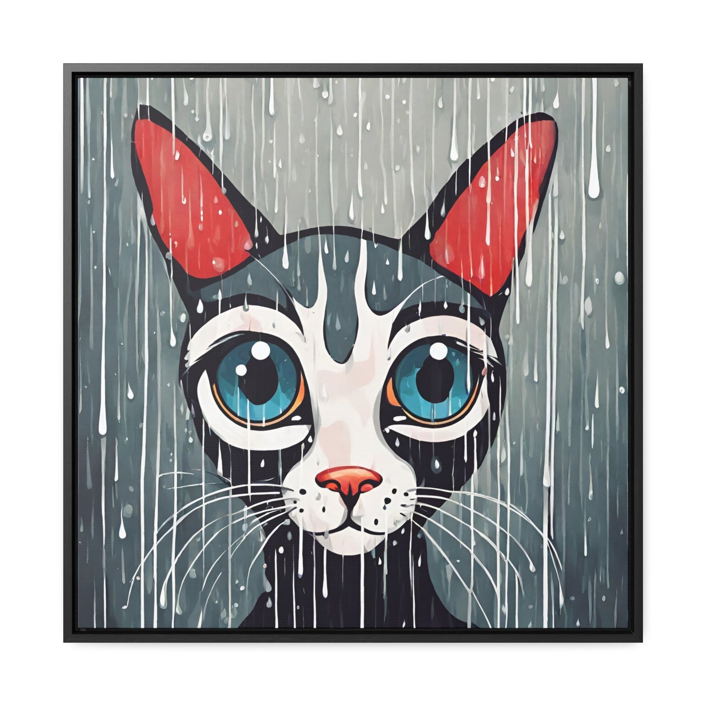 Blue Eyed Cat Gallery Canvas Wraps, Square Frame - Epileptic Al’s Shop