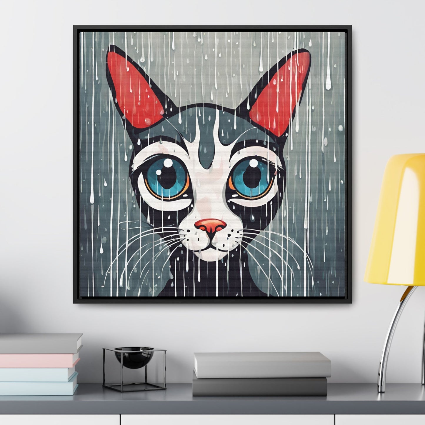 Blue Eyed Cat Gallery Canvas Wraps, Square Frame - Canvas - Epileptic Al’s Shop