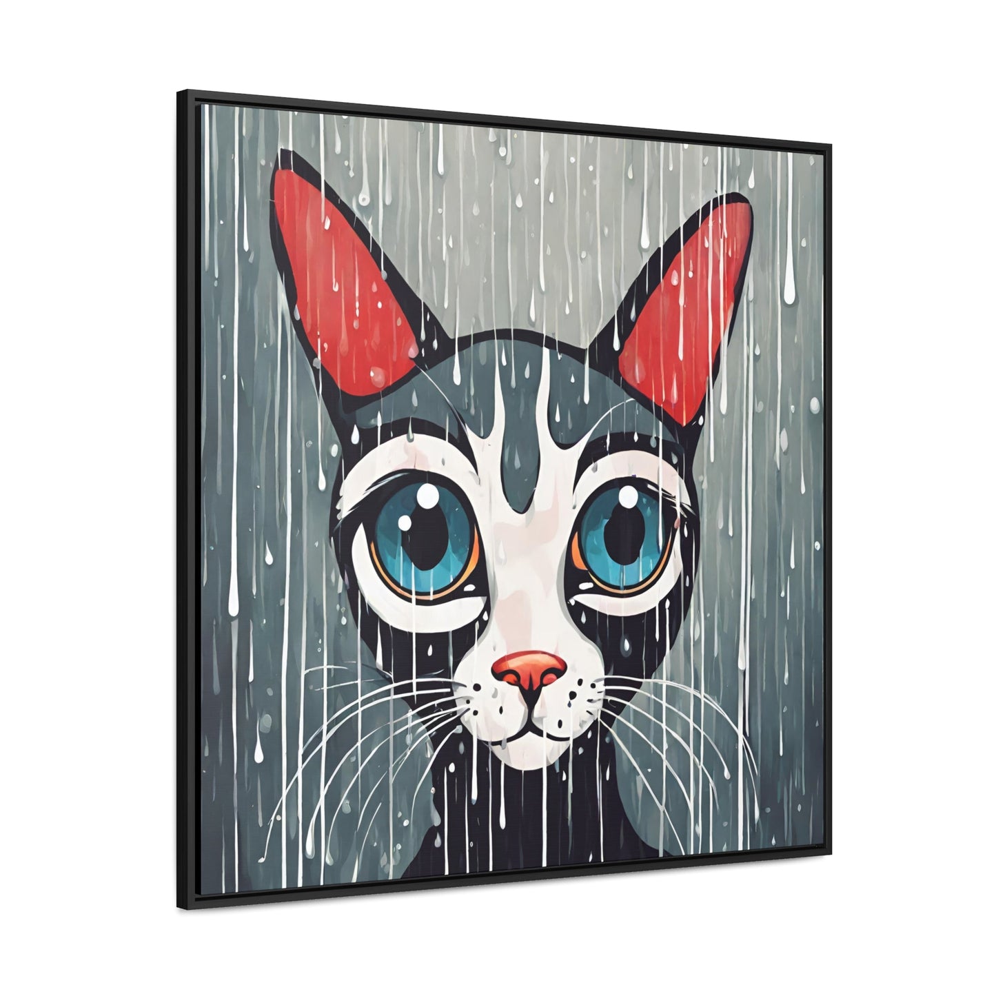 Blue Eyed Cat Gallery Canvas Wraps, Square Frame - Canvas - Epileptic Al’s Shop