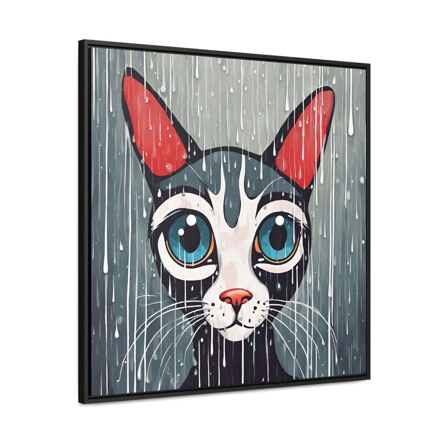 Blue Eyed Cat Gallery Canvas Wraps, Square Frame - Epileptic Al’s Shop