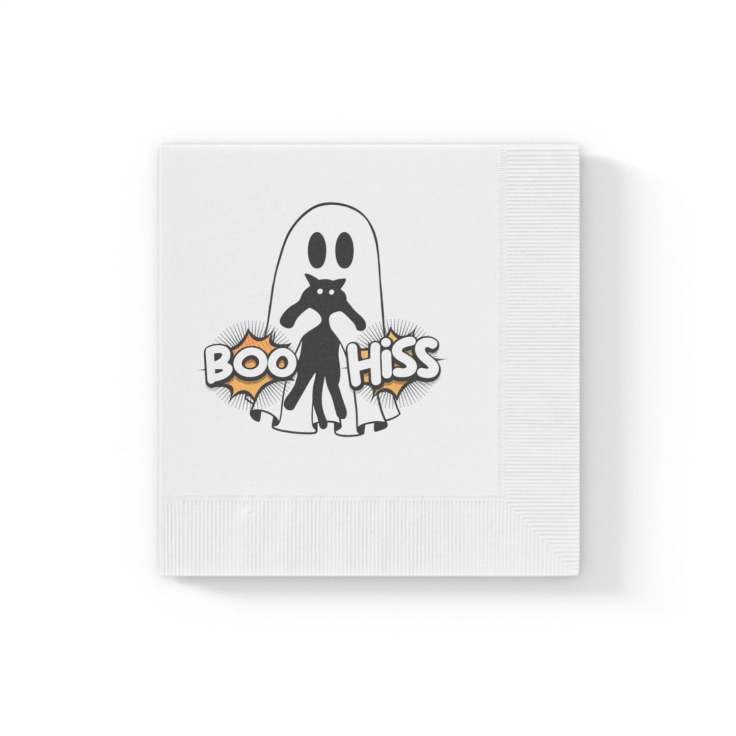 Boo Hiss White Coined Napkins - Home Decor - Epileptic Al’s Shop