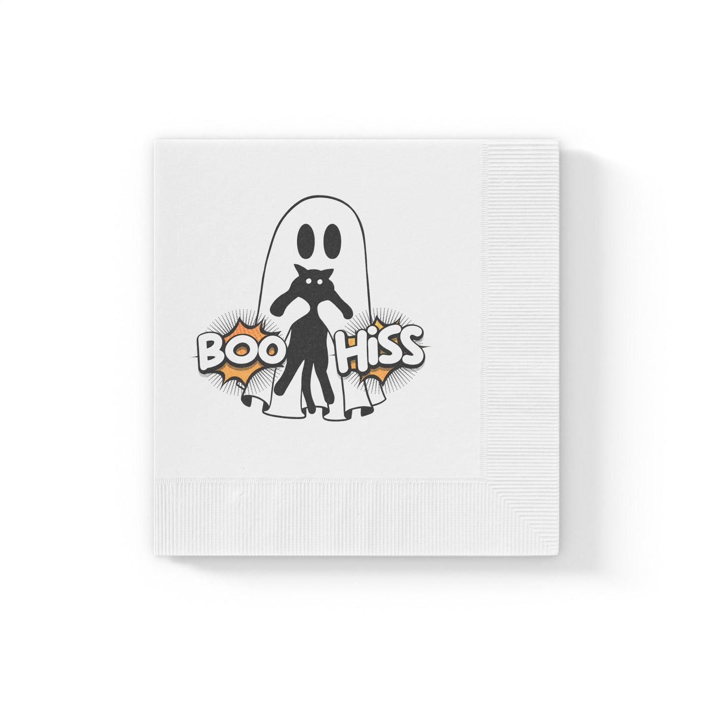 Boo Hiss White Coined Napkins - Home Decor - Epileptic Al’s Shop