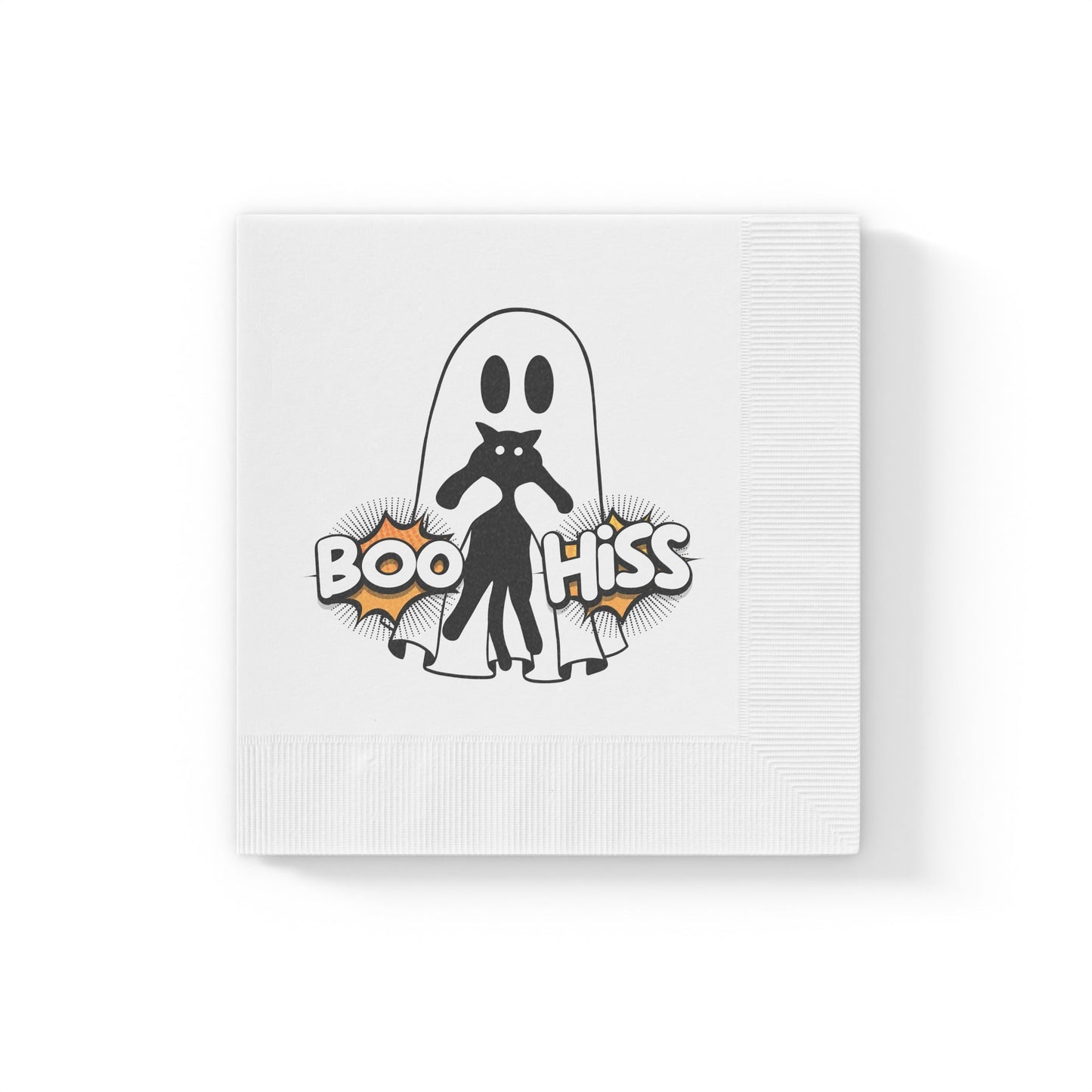 Boo Hiss White Coined Napkins - Home Decor - Epileptic Al’s Shop