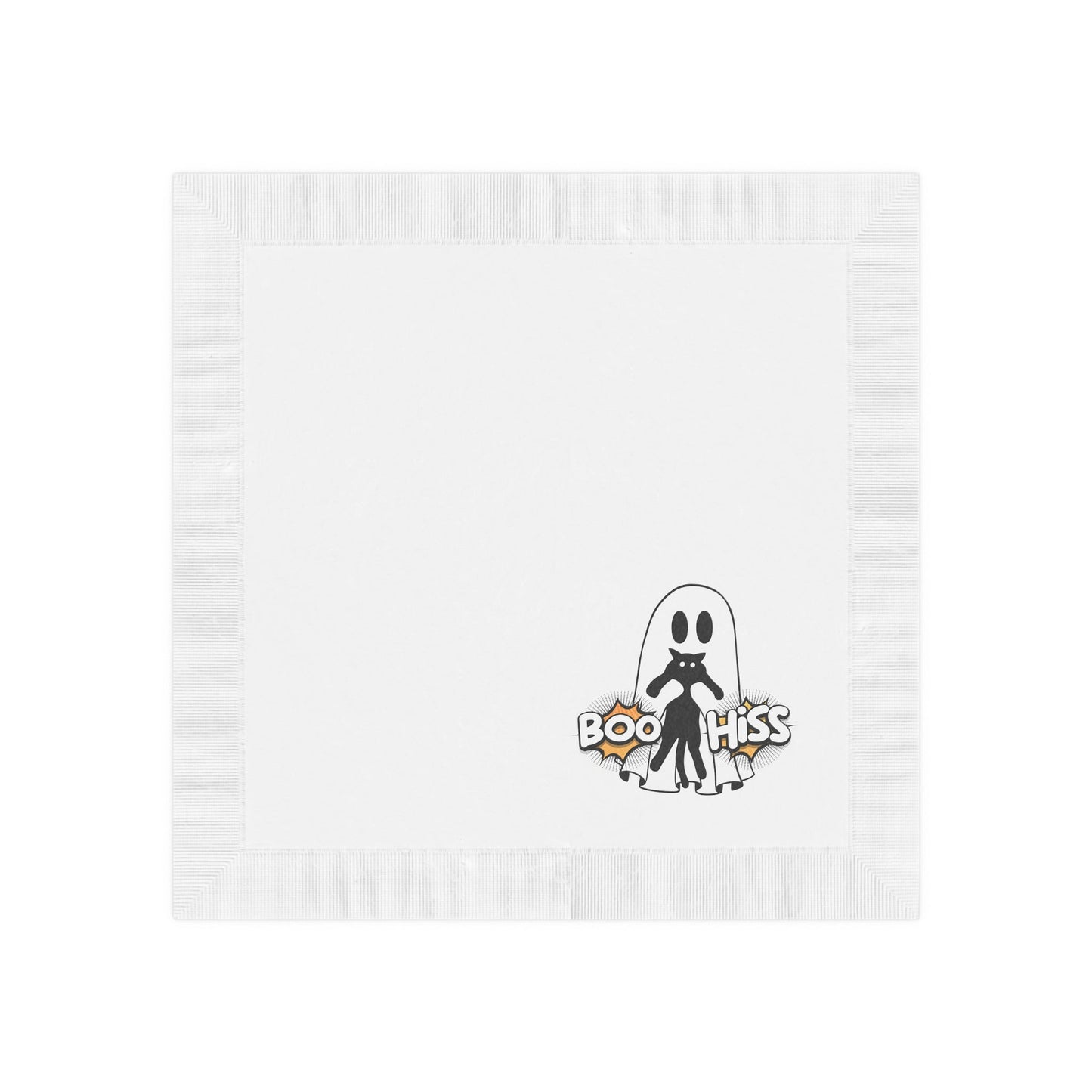 Boo Hiss White Coined Napkins - Home Decor - Epileptic Al’s Shop