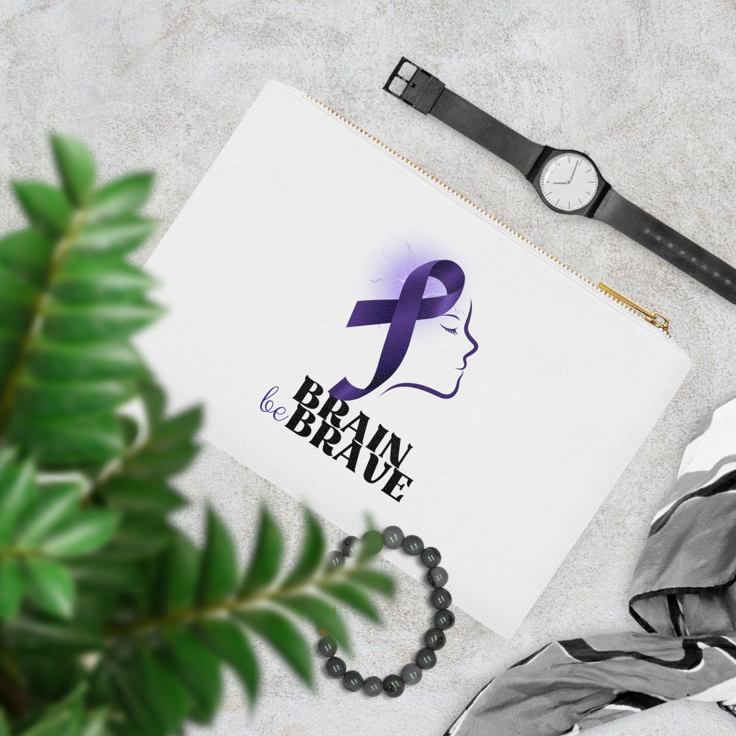 Brain Be Brave Cosmetic Bag - Bags - EpiAl's Shop
