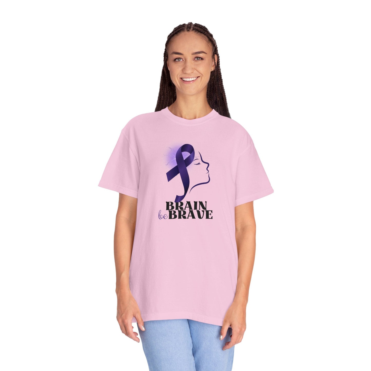 Brain Be Brave Unisex Garment - Dyed T - shirt - T - Shirt - Epileptic Al’s Shop