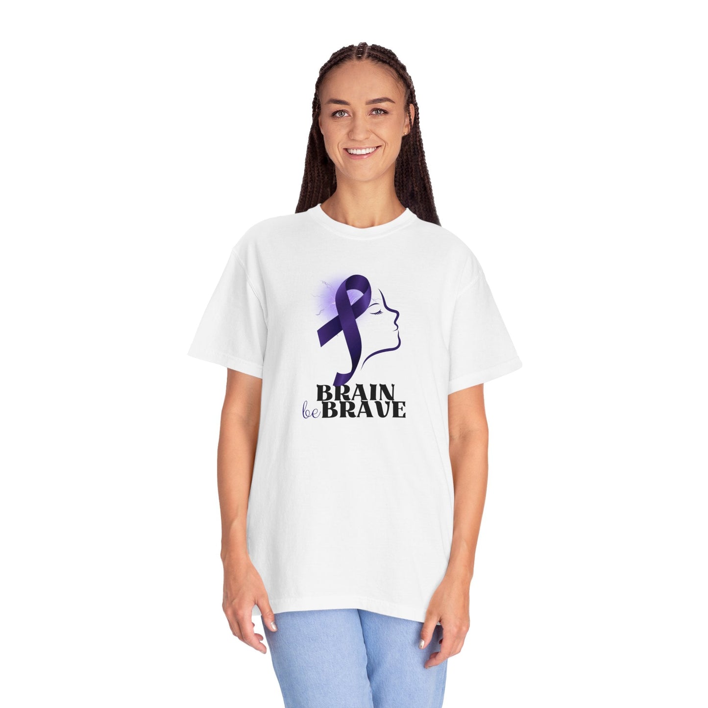 Brain Be Brave Unisex Garment - Dyed T - shirt - T - Shirt - Epileptic Al’s Shop