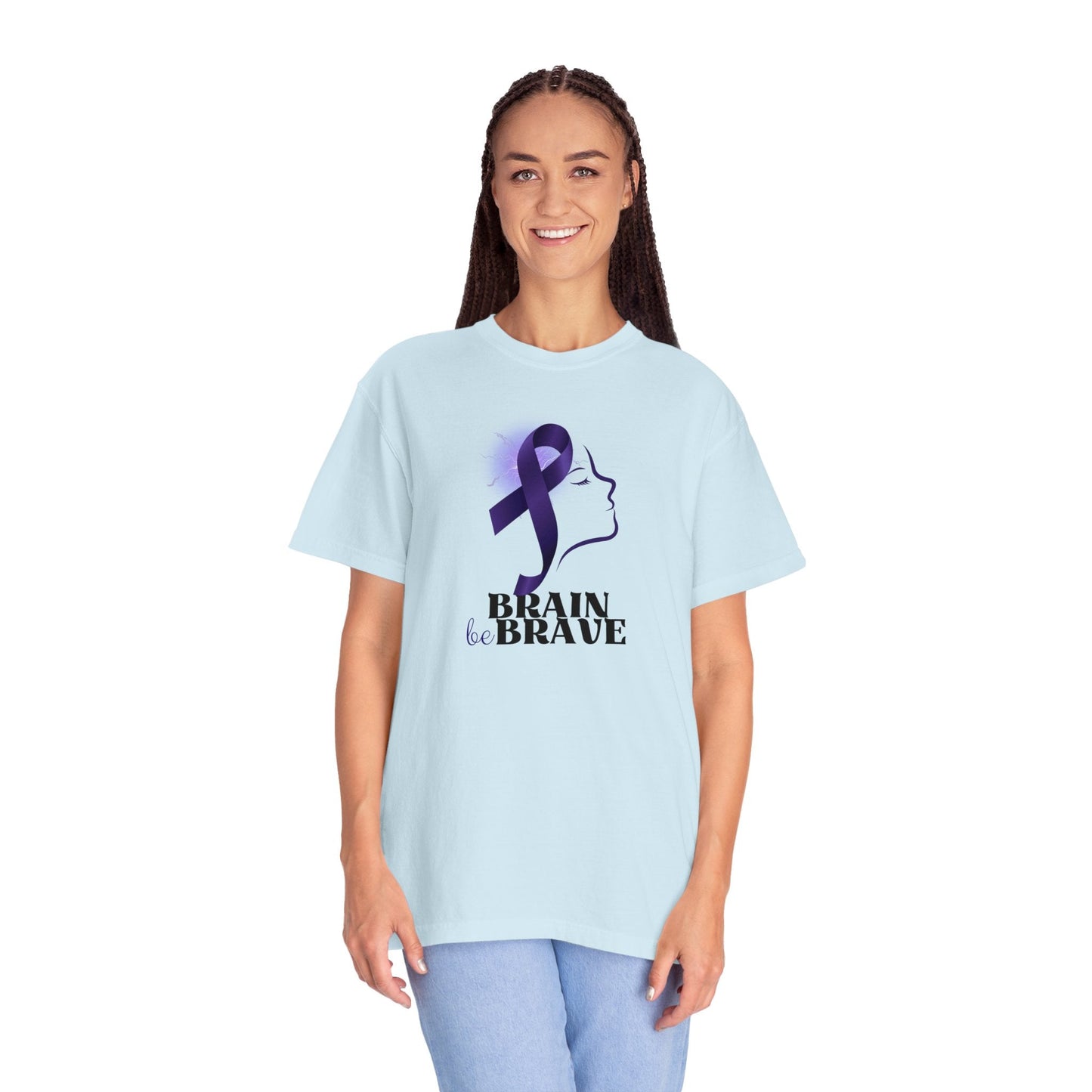 Brain Be Brave Unisex Garment - Dyed T - shirt - T - Shirt - Epileptic Al’s Shop