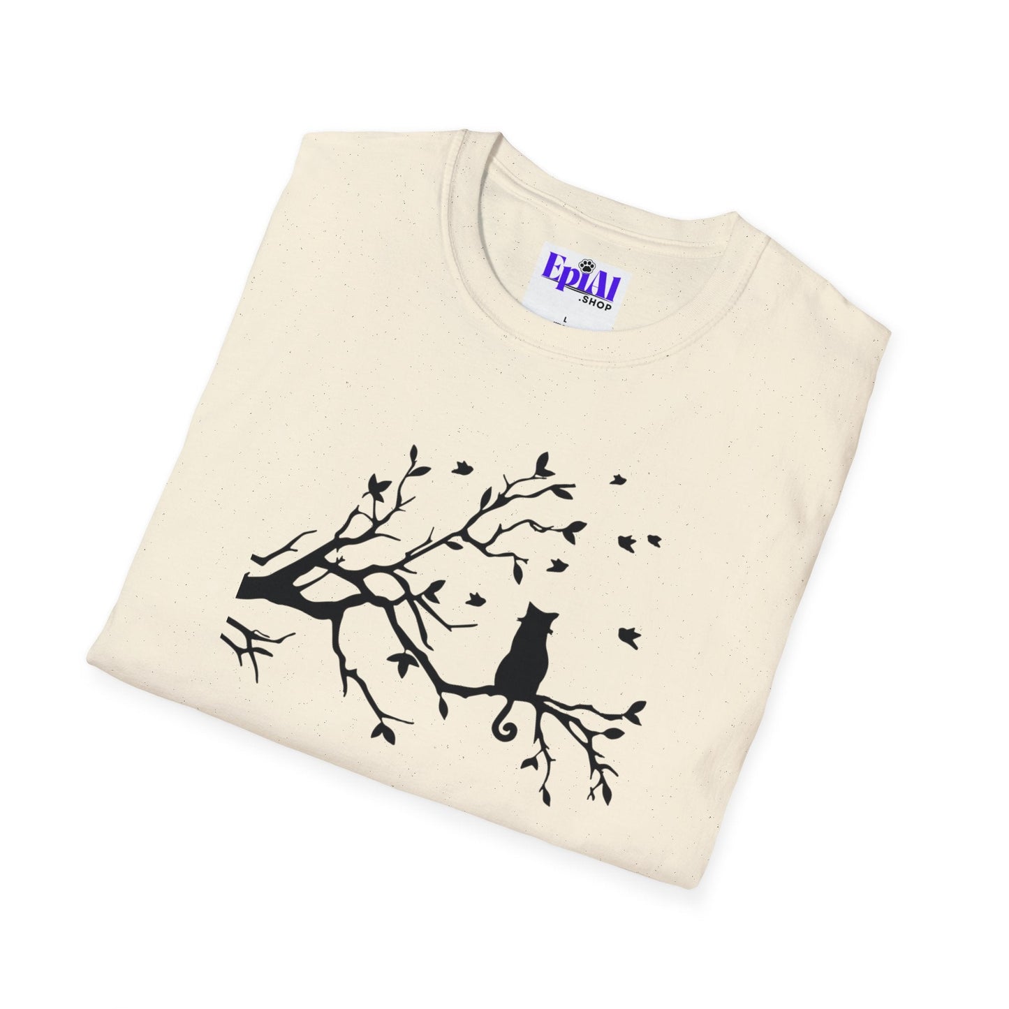 Cat in a Tree Unisex Softstyle T - Shirt - T - Shirt - Epileptic Al’s Shop