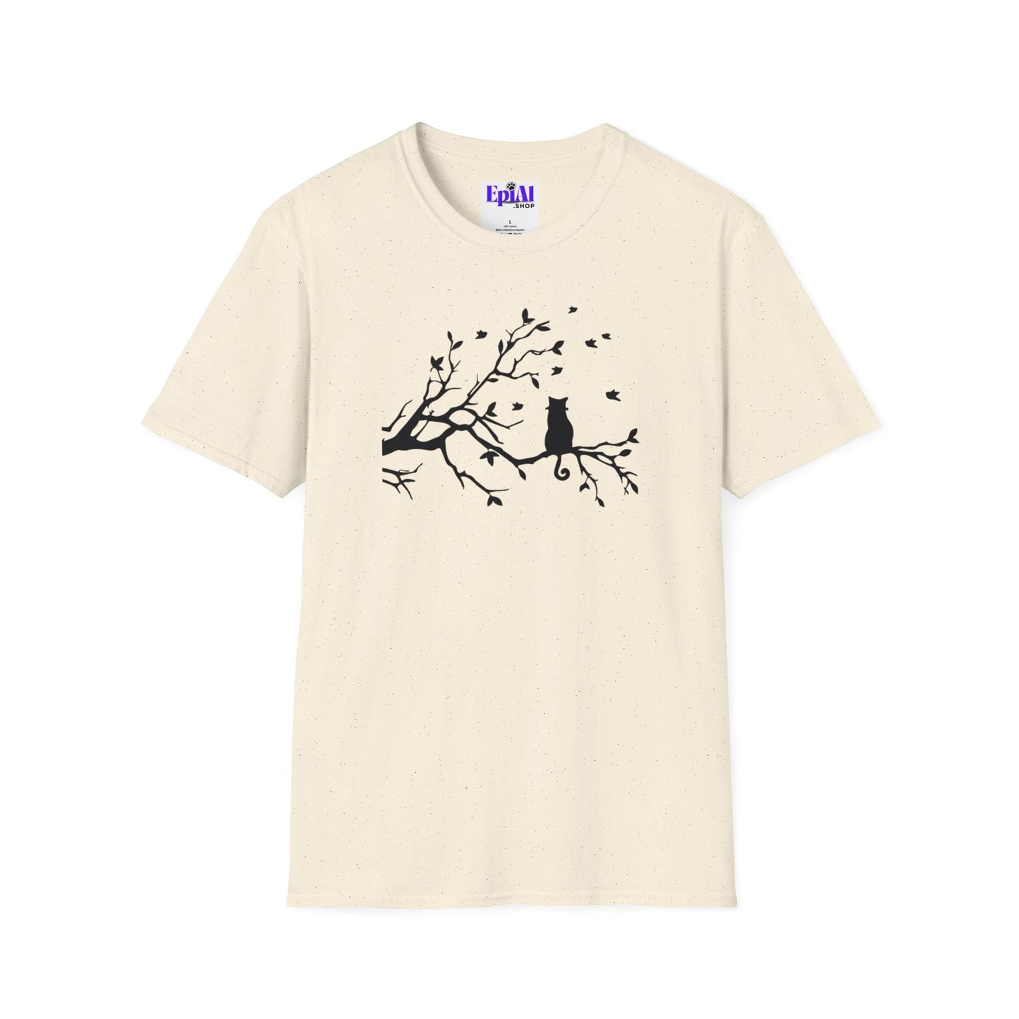 Cat in a Tree Unisex Softstyle T - Shirt - T - Shirt - Epileptic Al’s Shop