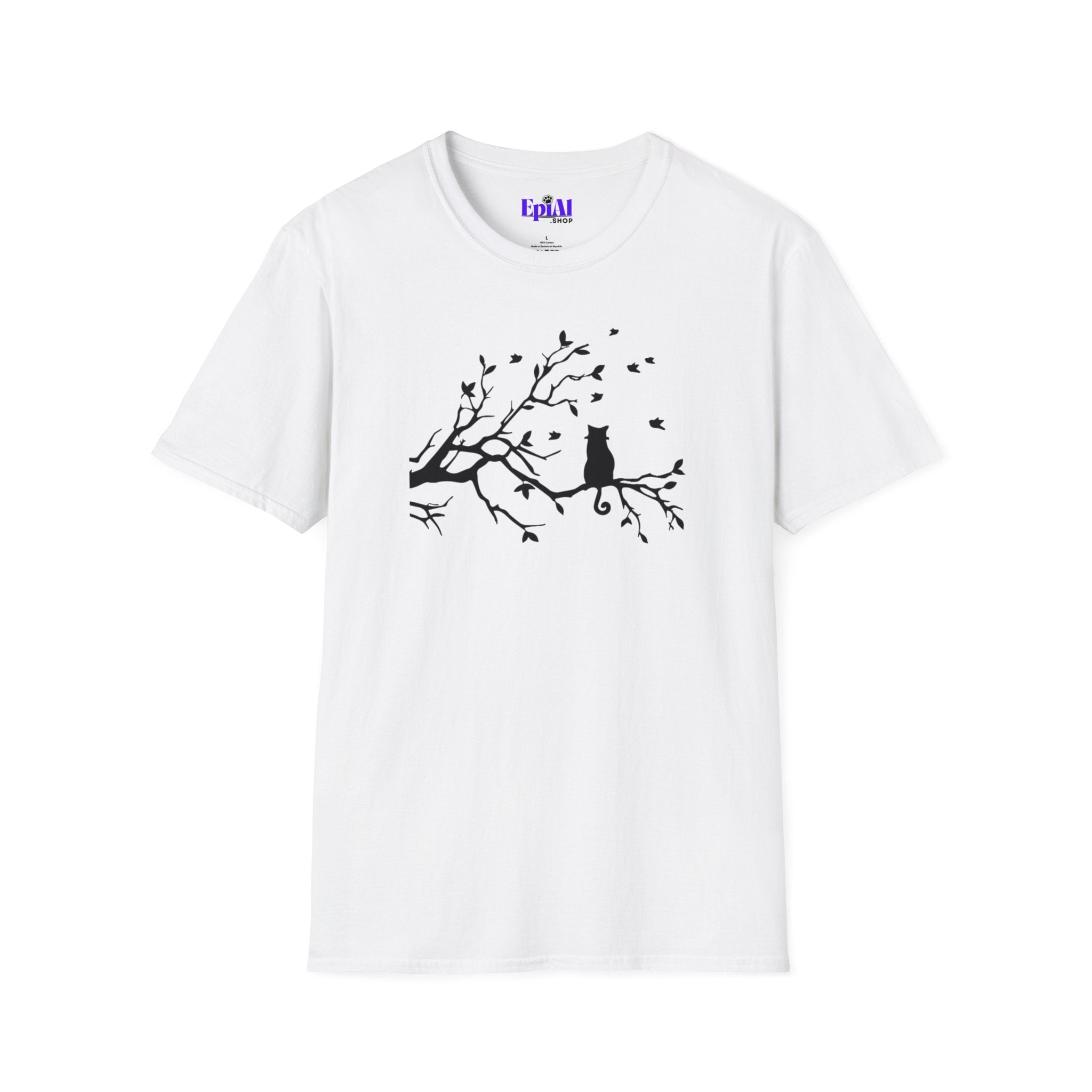Cat in a Tree Unisex Softstyle T-Shirt - EpiAl's Shop