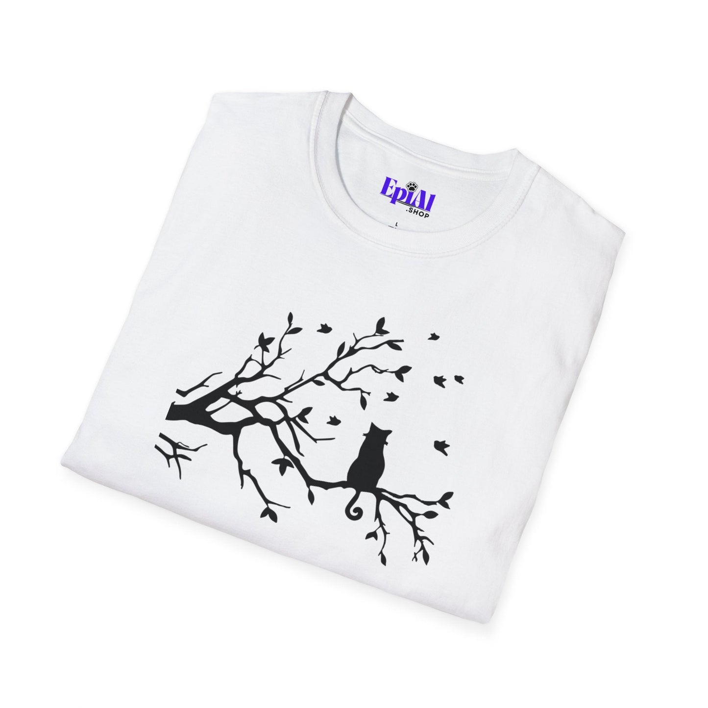 Cat in a Tree Unisex Softstyle T - Shirt - T - Shirt - Epileptic Al’s Shop