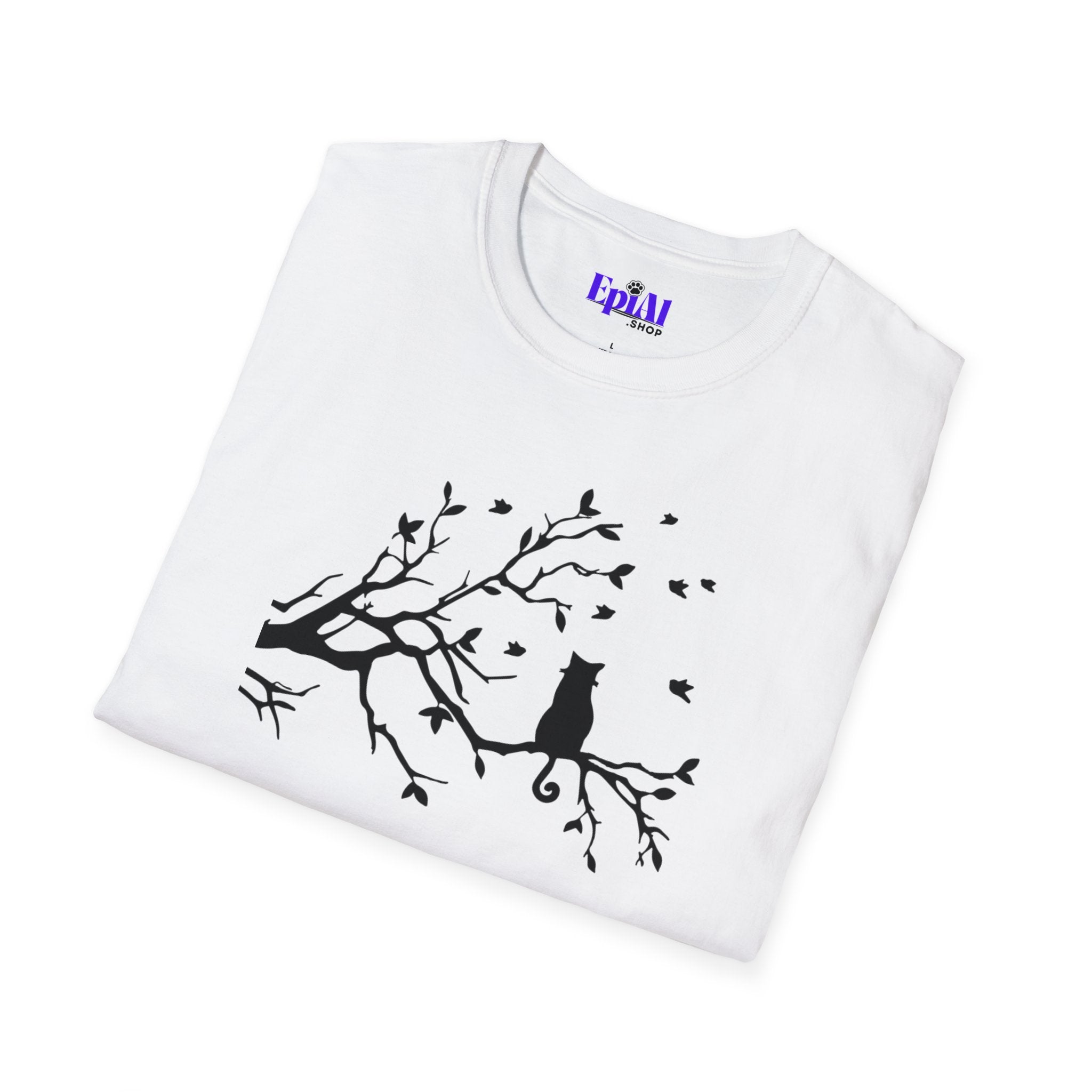 Cat in a Tree Unisex Softstyle T-Shirt - EpiAl's Shop