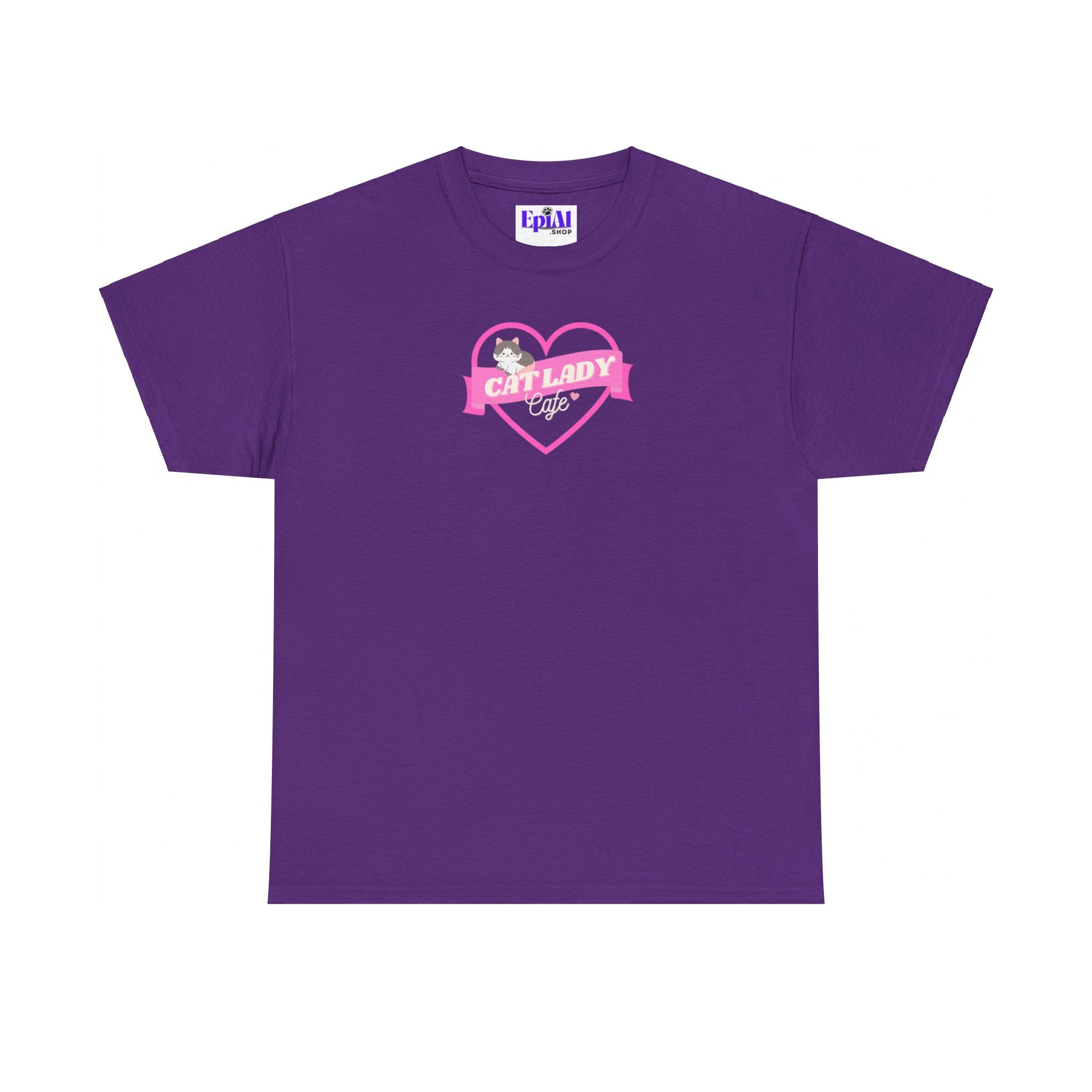 Cat Lady Cafe Unisex Heavy Cotton Tee - EpiAl's Shop