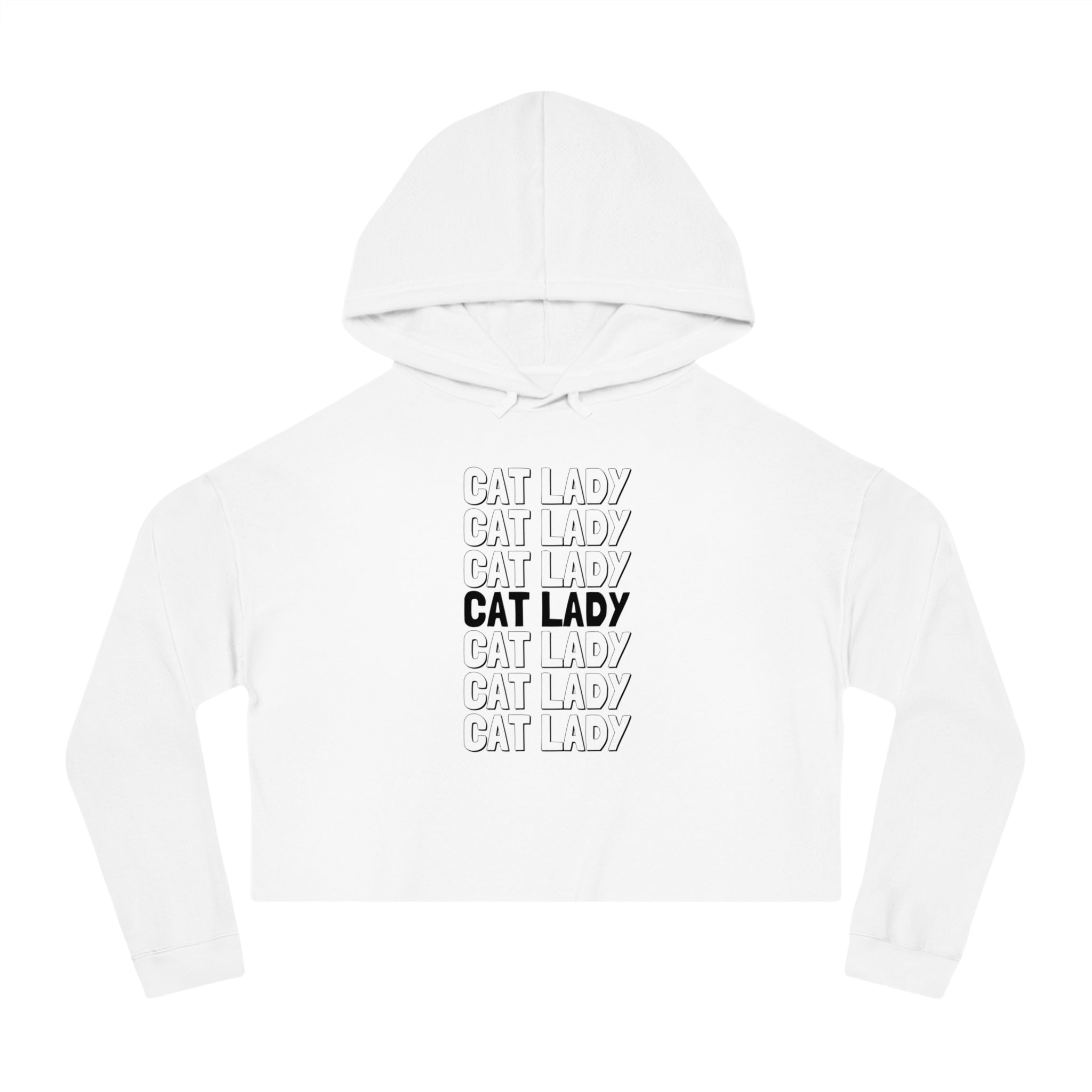 Cat Lady Cropped Hooded Sweatshirt - Hoodie - EpiAl's Shop