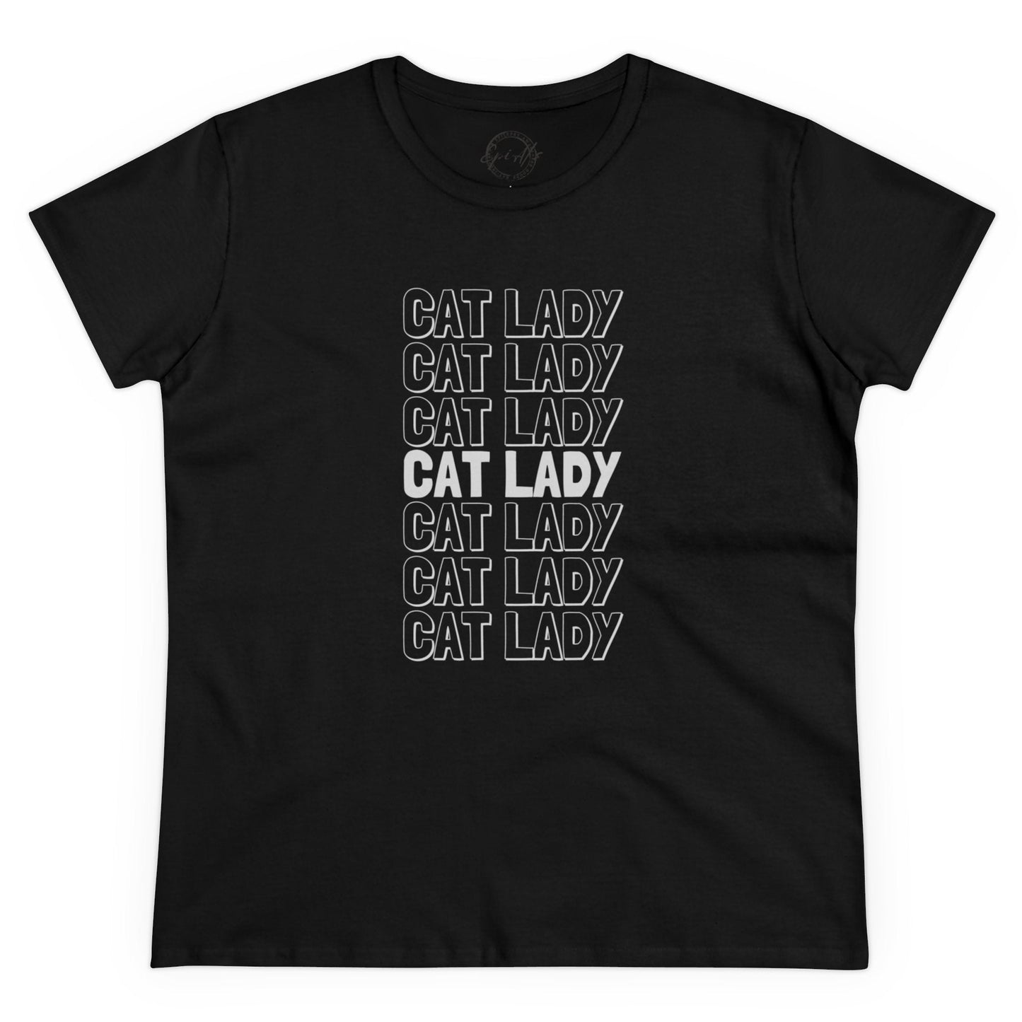 Cat Lady Women's Midweight Cotton Tee - T - Shirt - Epileptic Al’s Shop