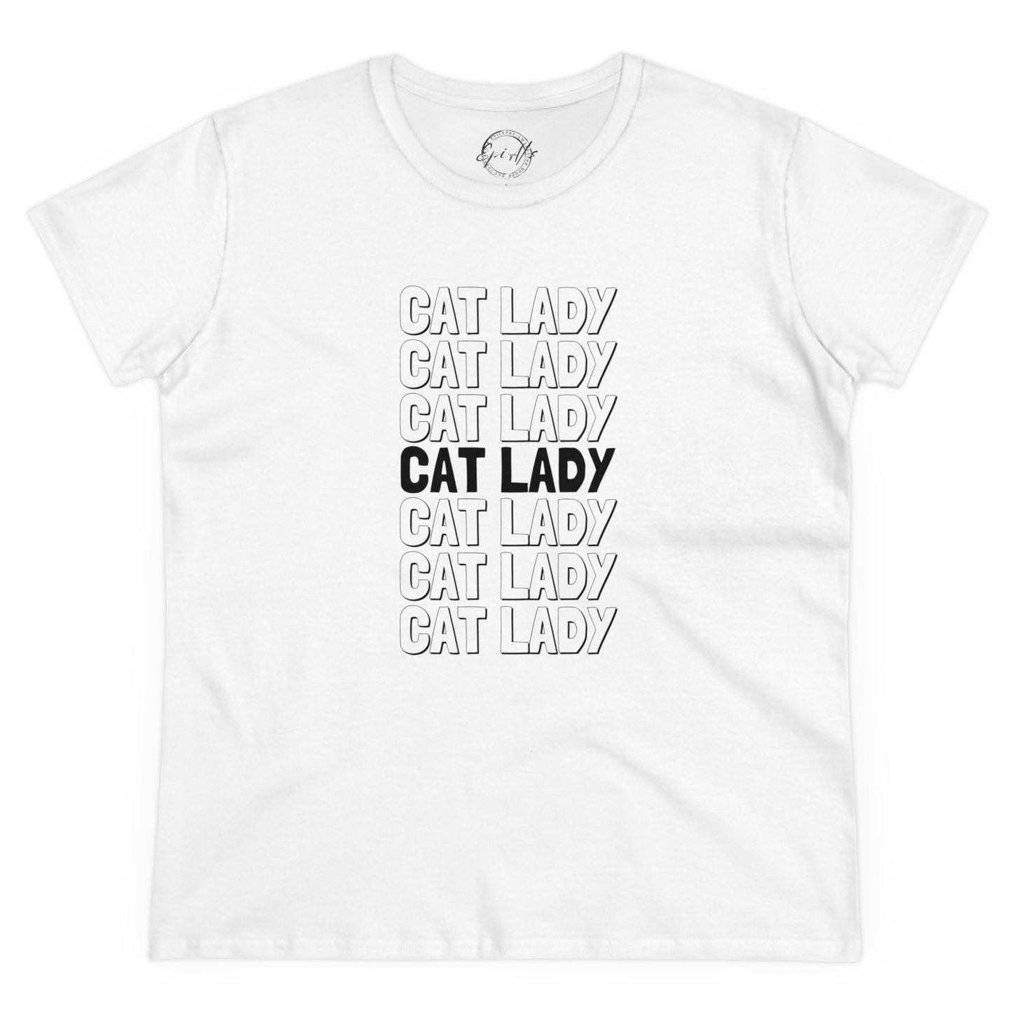 Cat Lady Women's Midweight Cotton Tee - T - Shirt - Epileptic Al’s Shop