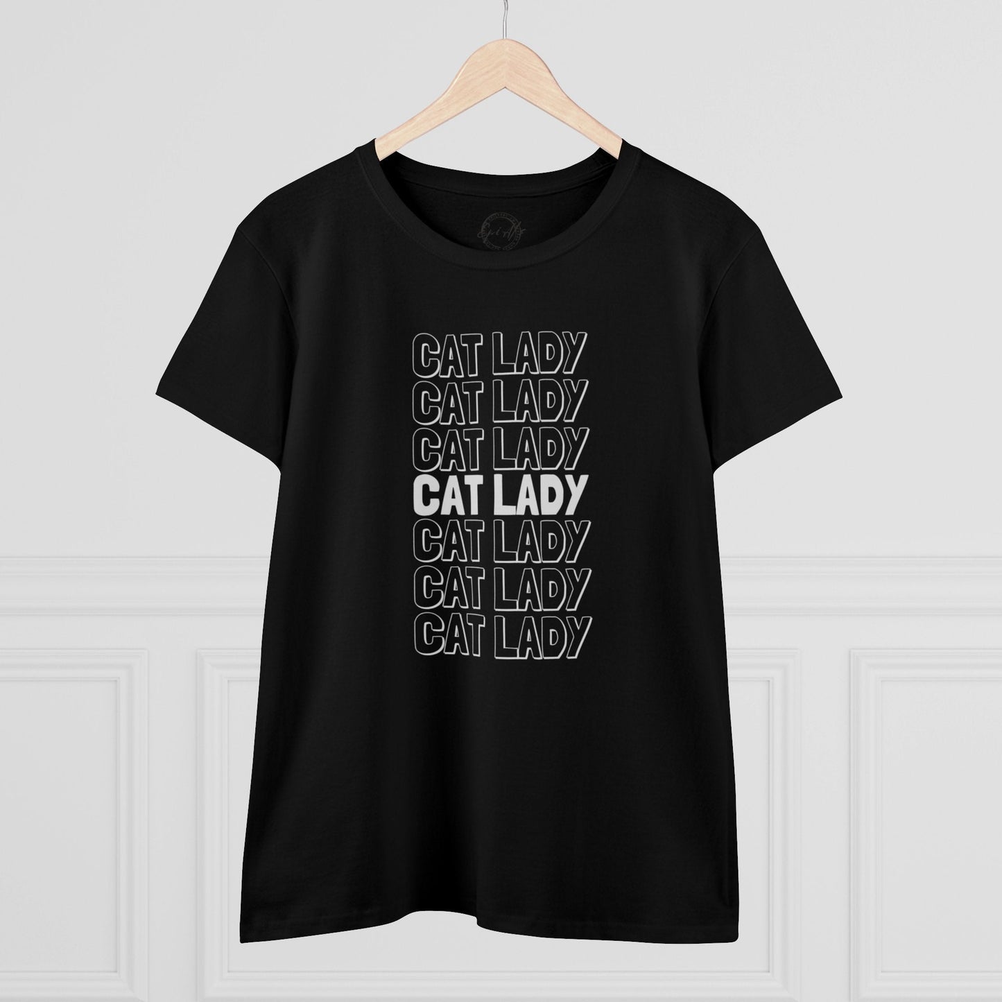 Cat Lady Women's Midweight Cotton Tee - T - Shirt - Epileptic Al’s Shop