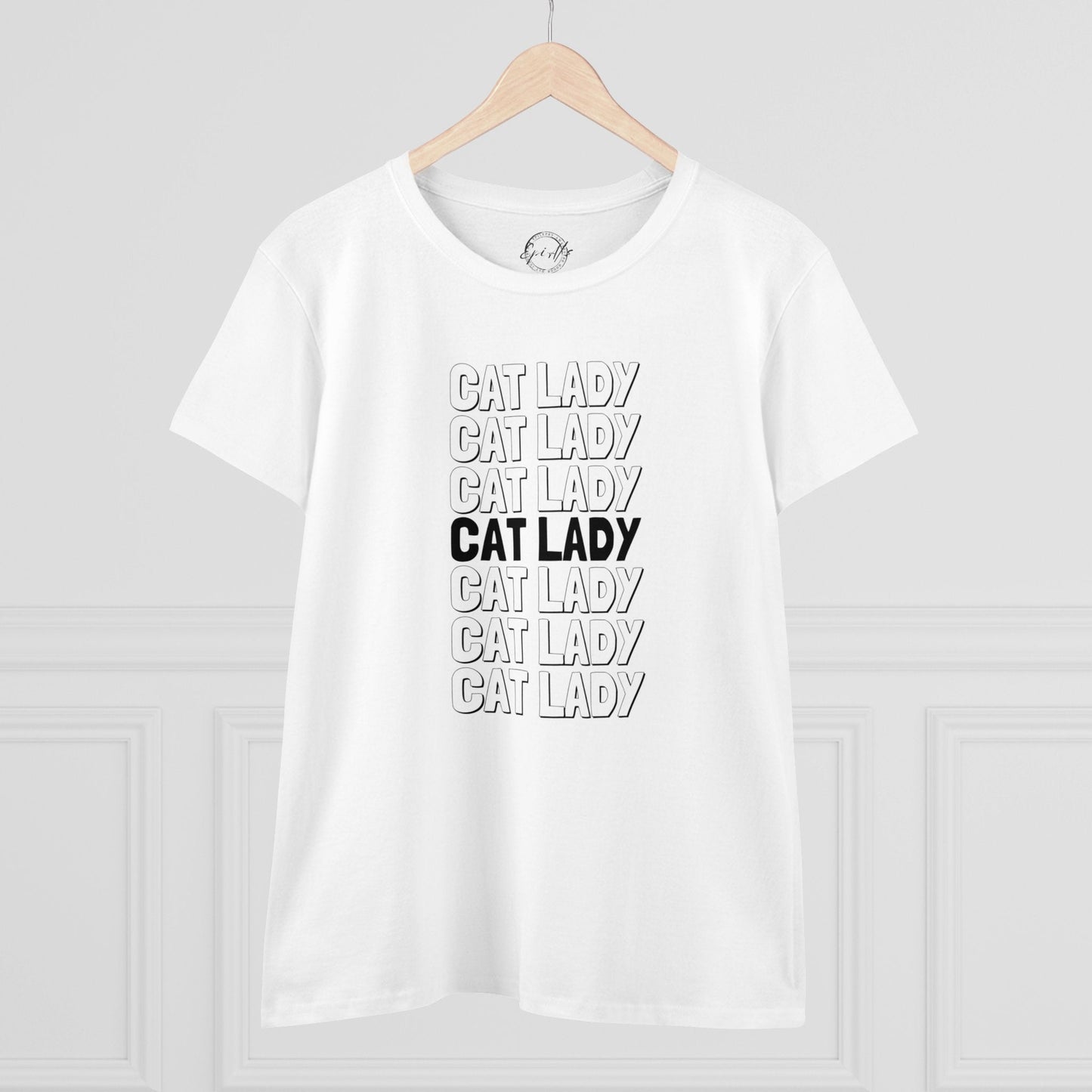 Cat Lady Women's Midweight Cotton Tee - T - Shirt - Epileptic Al’s Shop