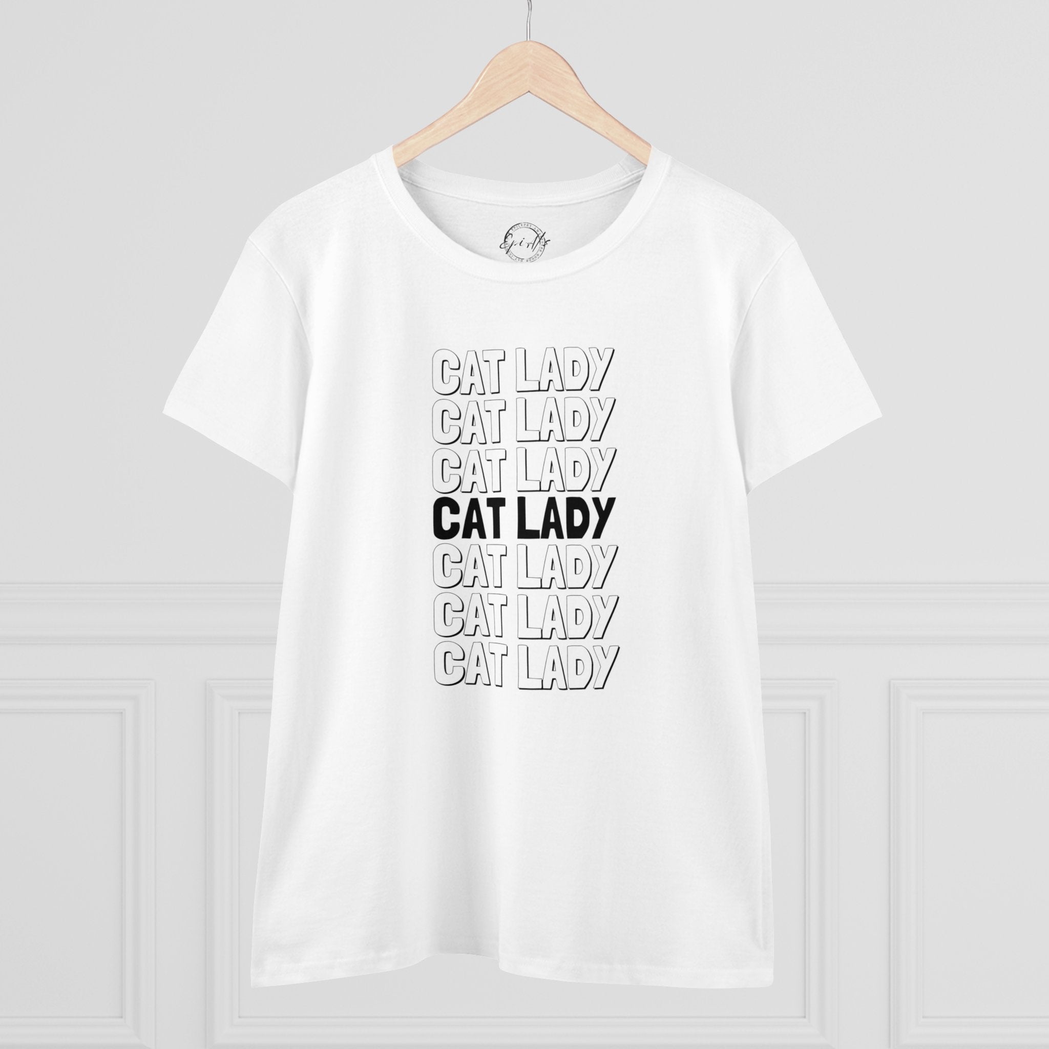 Cat Lady Women's Midweight Cotton Tee - T - Shirt - Epileptic Al’s Shop