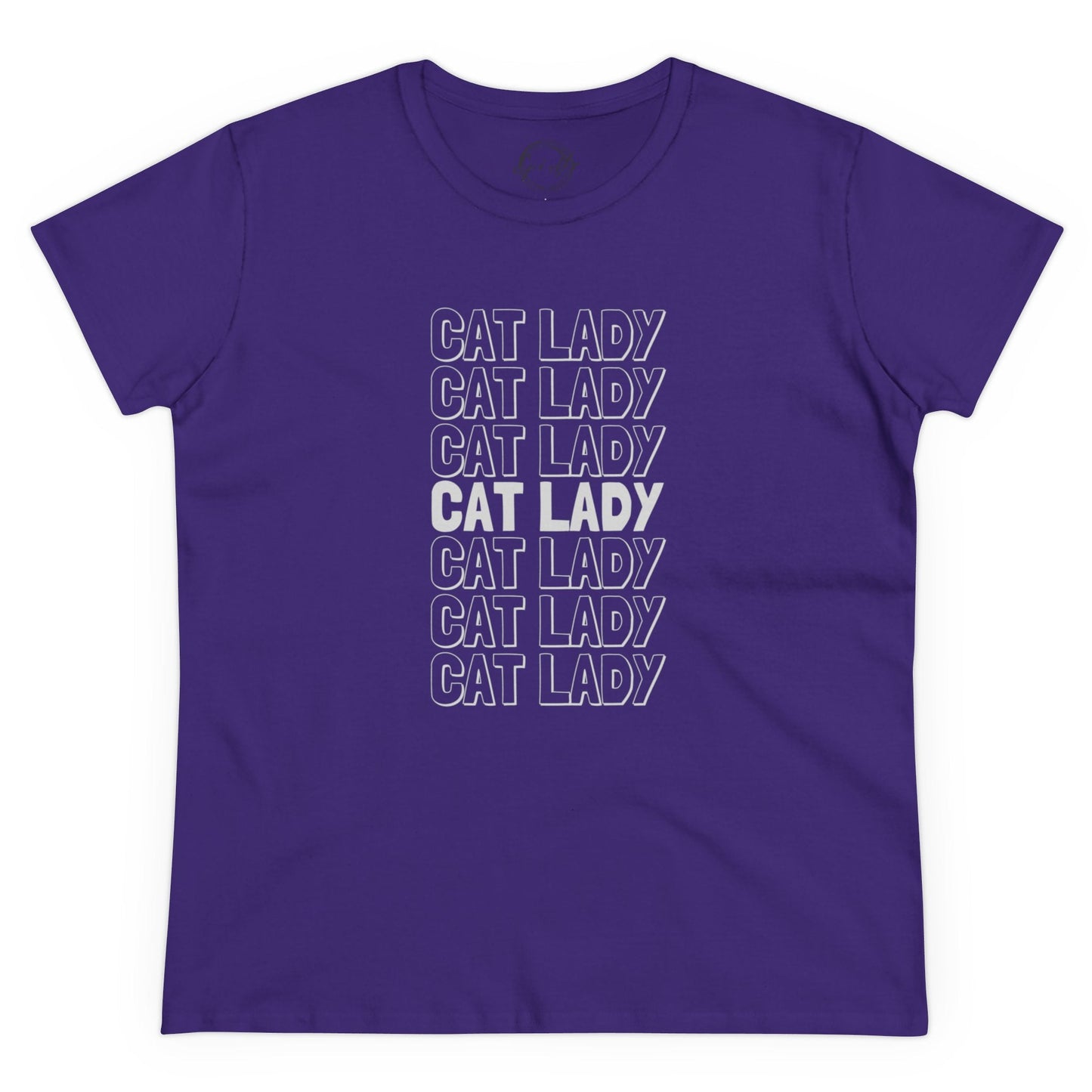Cat Lady Women's Midweight Cotton Tee - T - Shirt - Epileptic Al’s Shop