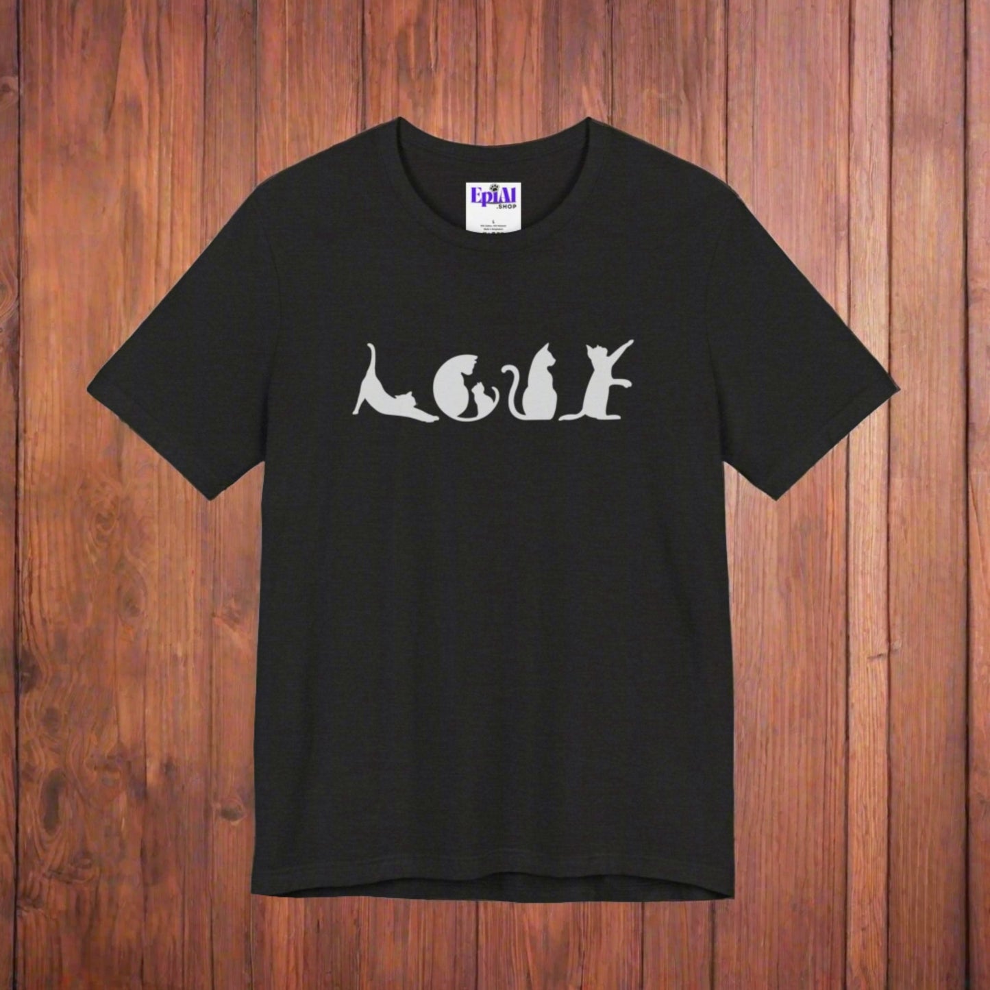 Cat Shaped Love Unisex Jersey Short Sleeve Tee - T - Shirt - Epileptic Al’s Shop
