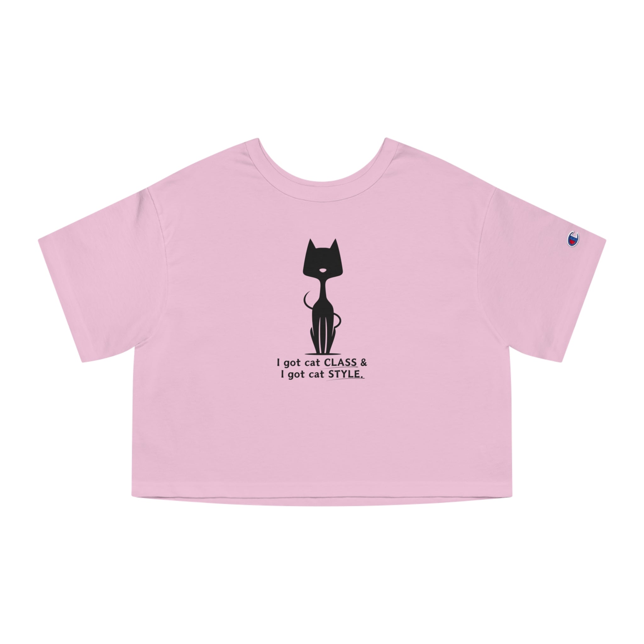 Cat Style Champion Women's Heritage Cropped T - Shirt - T - Shirt - Epileptic Al’s Shop