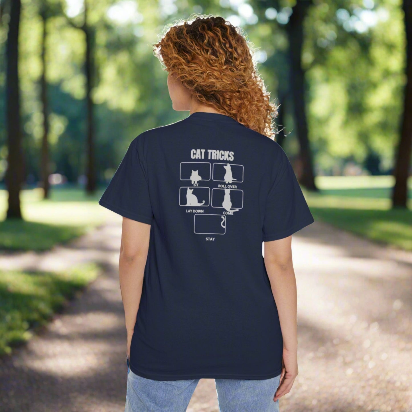 Cat Tricks Unisex Heavy Cotton Pocket Tee - T - Shirt - Epileptic Al’s Shop